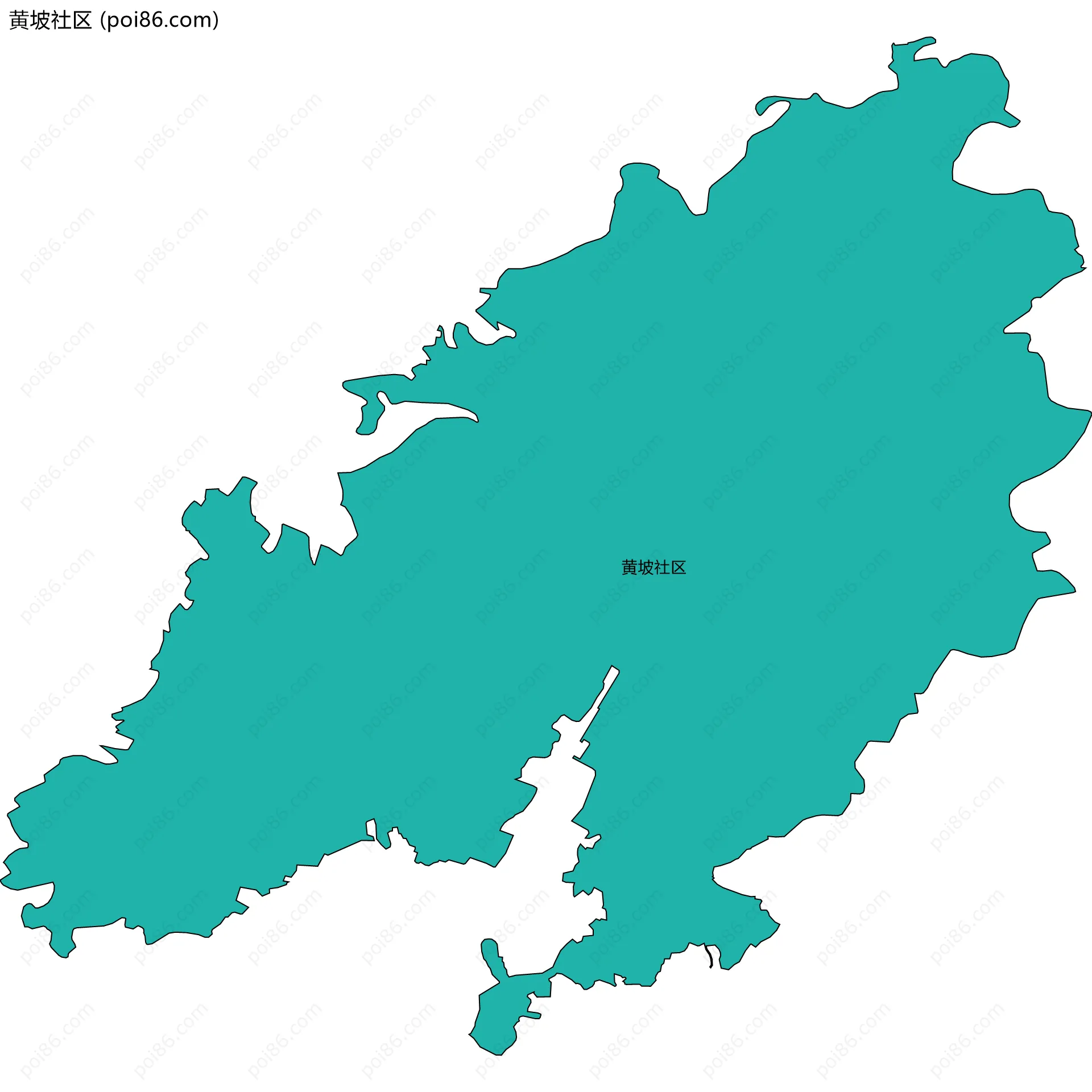 黄坡社区边界地图