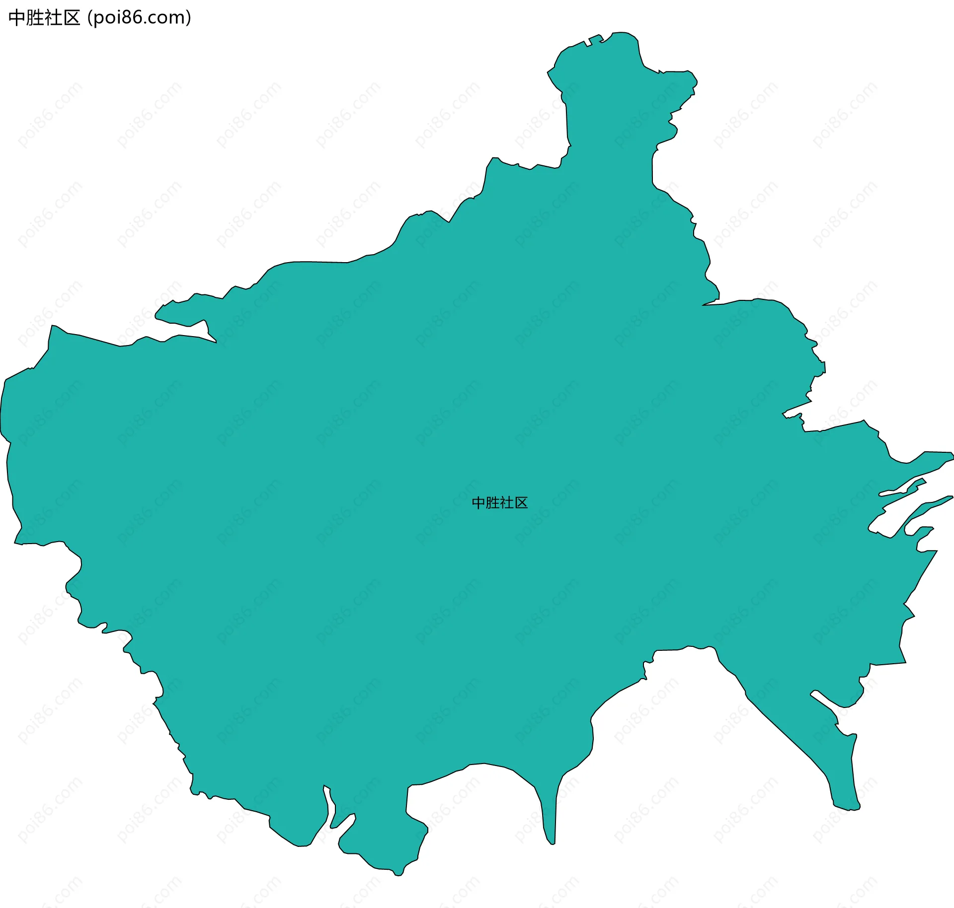 中胜社区边界地图