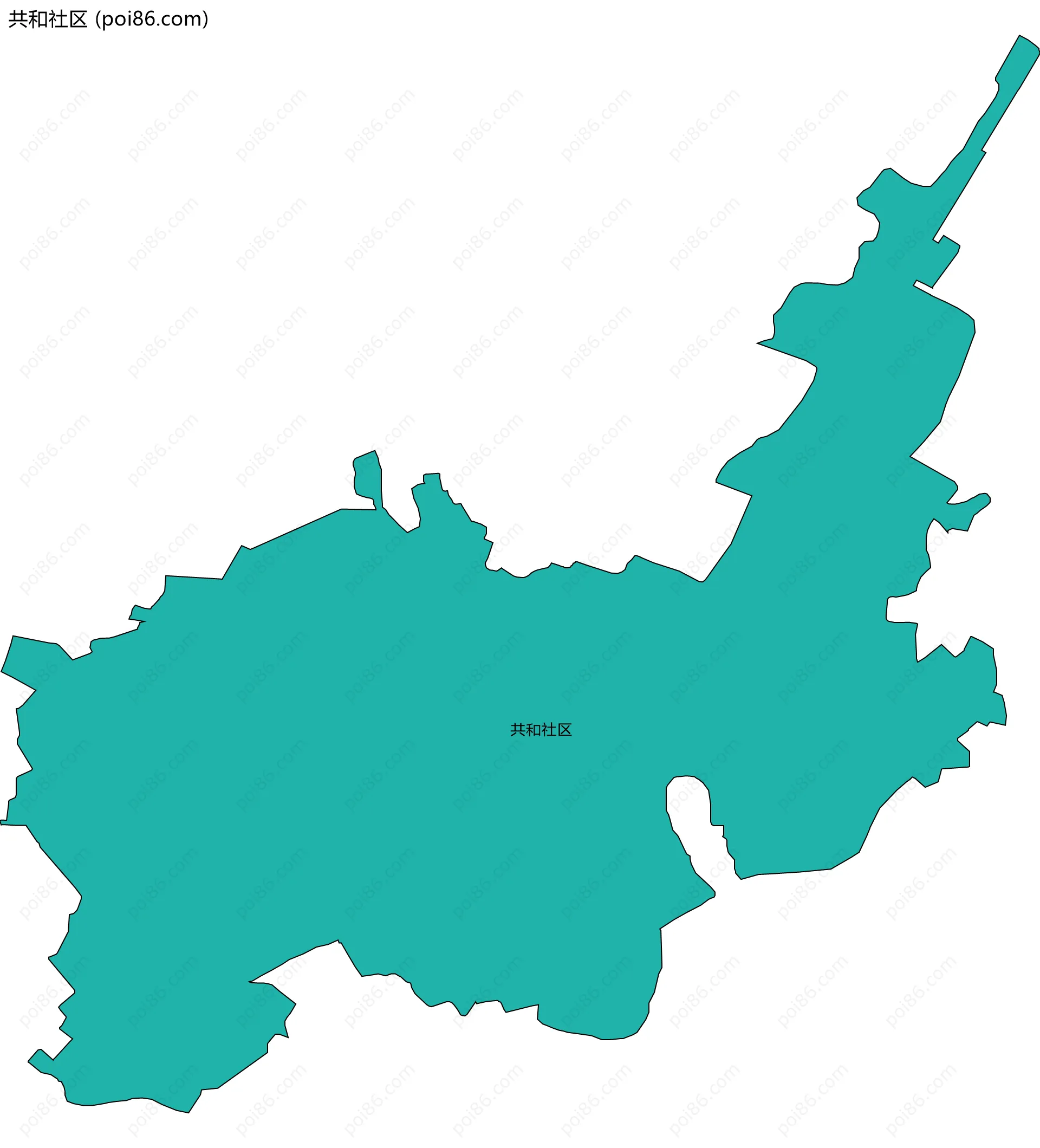 共和社区边界地图