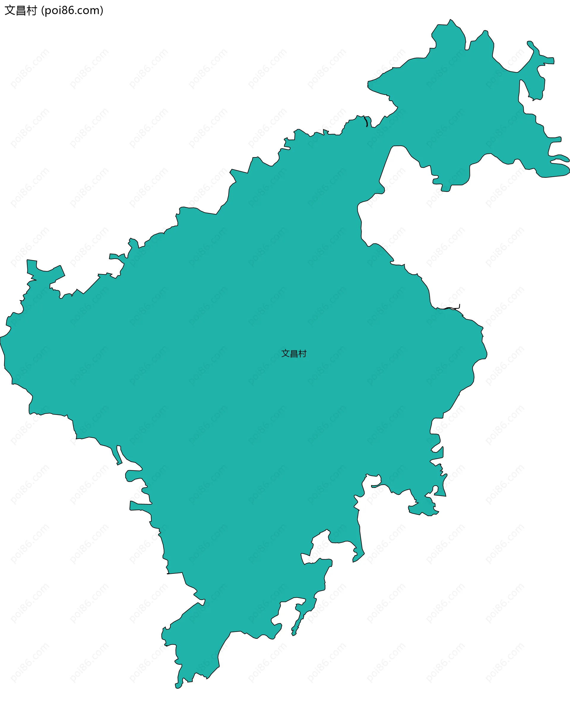 文昌村边界地图