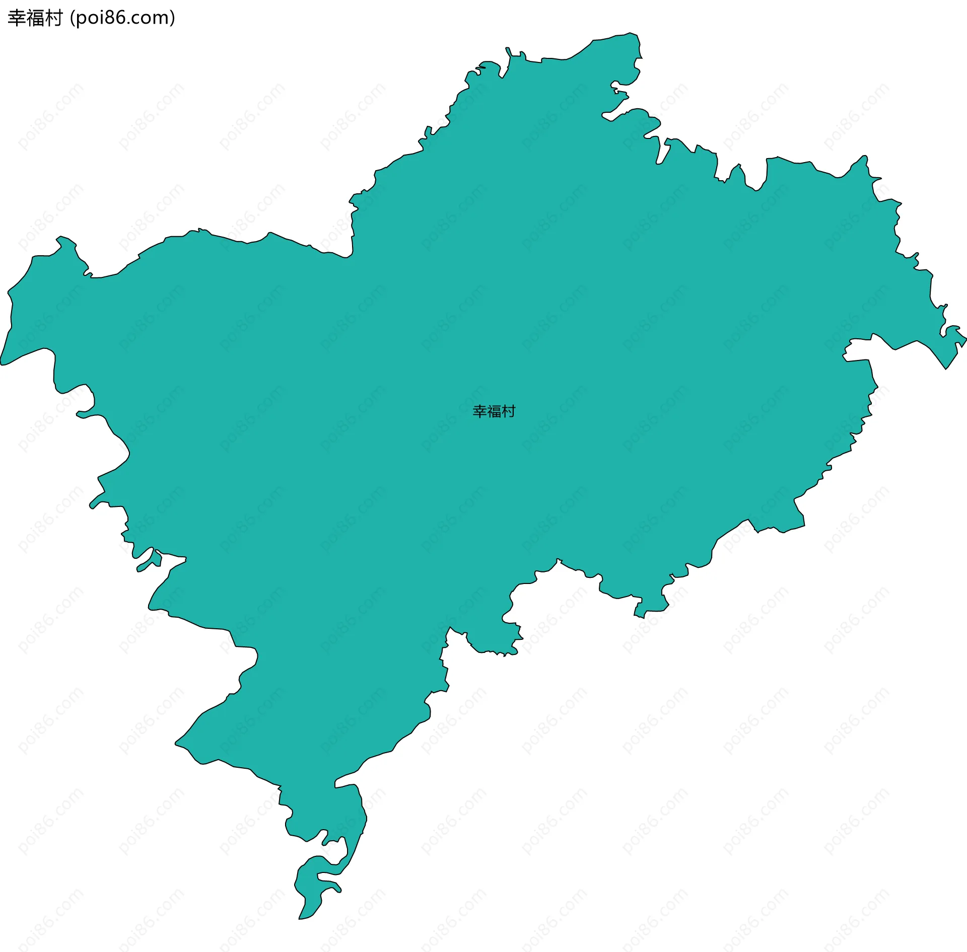 幸福村边界地图