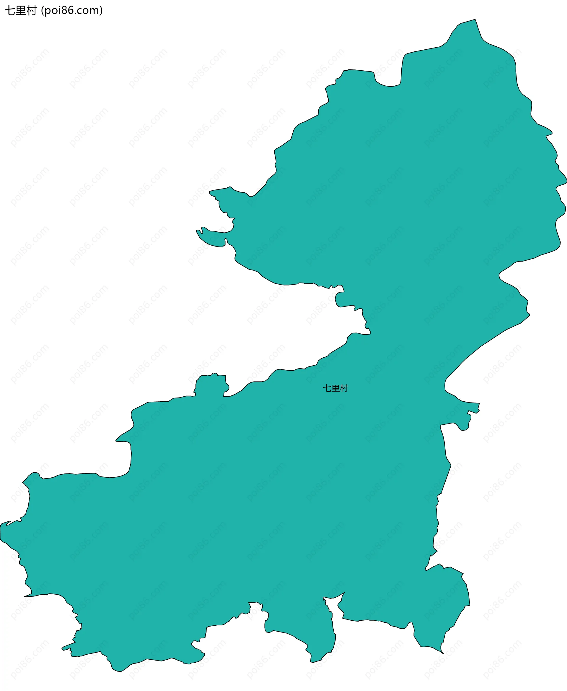 七里村边界地图