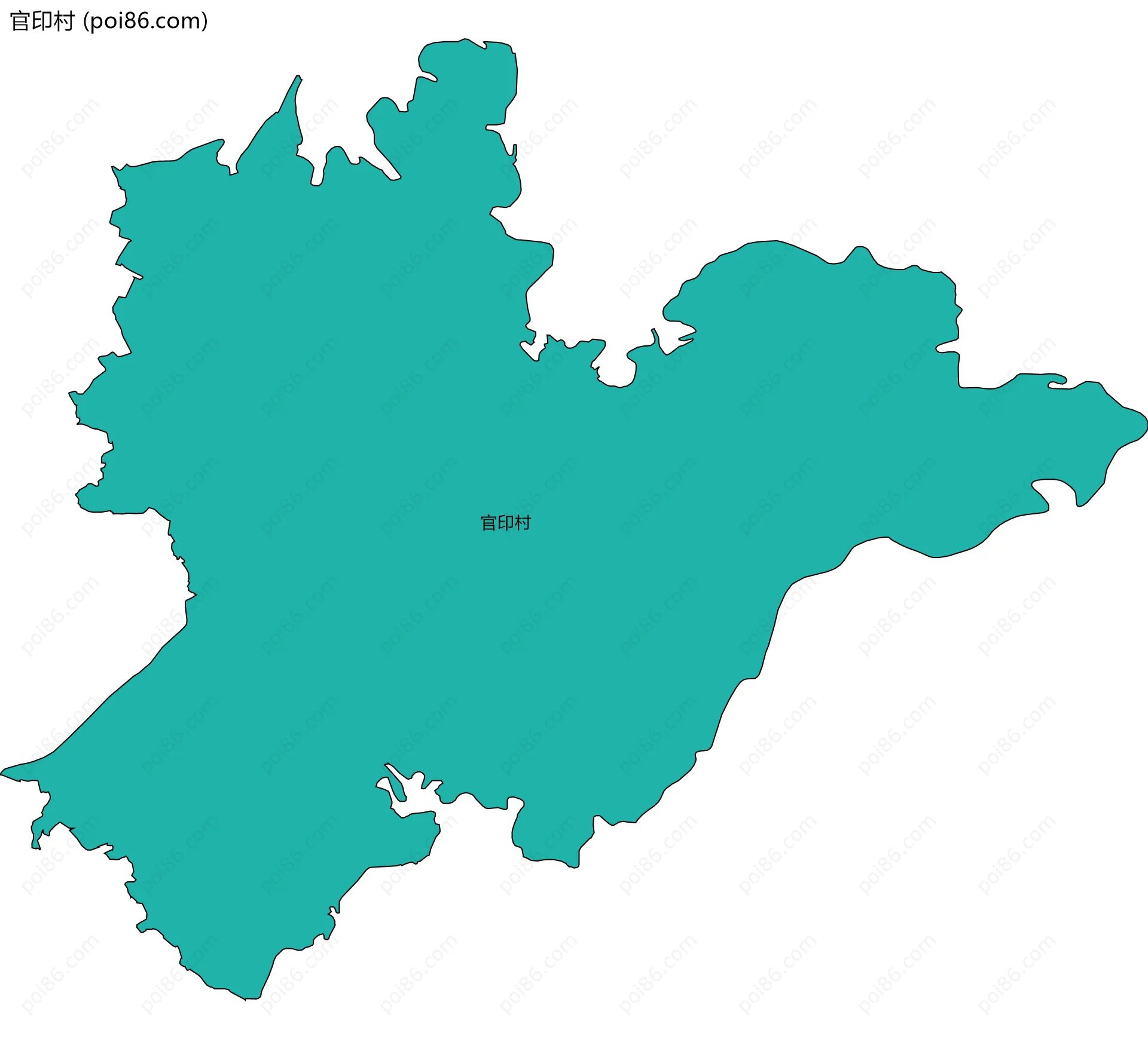 官印村边界地图