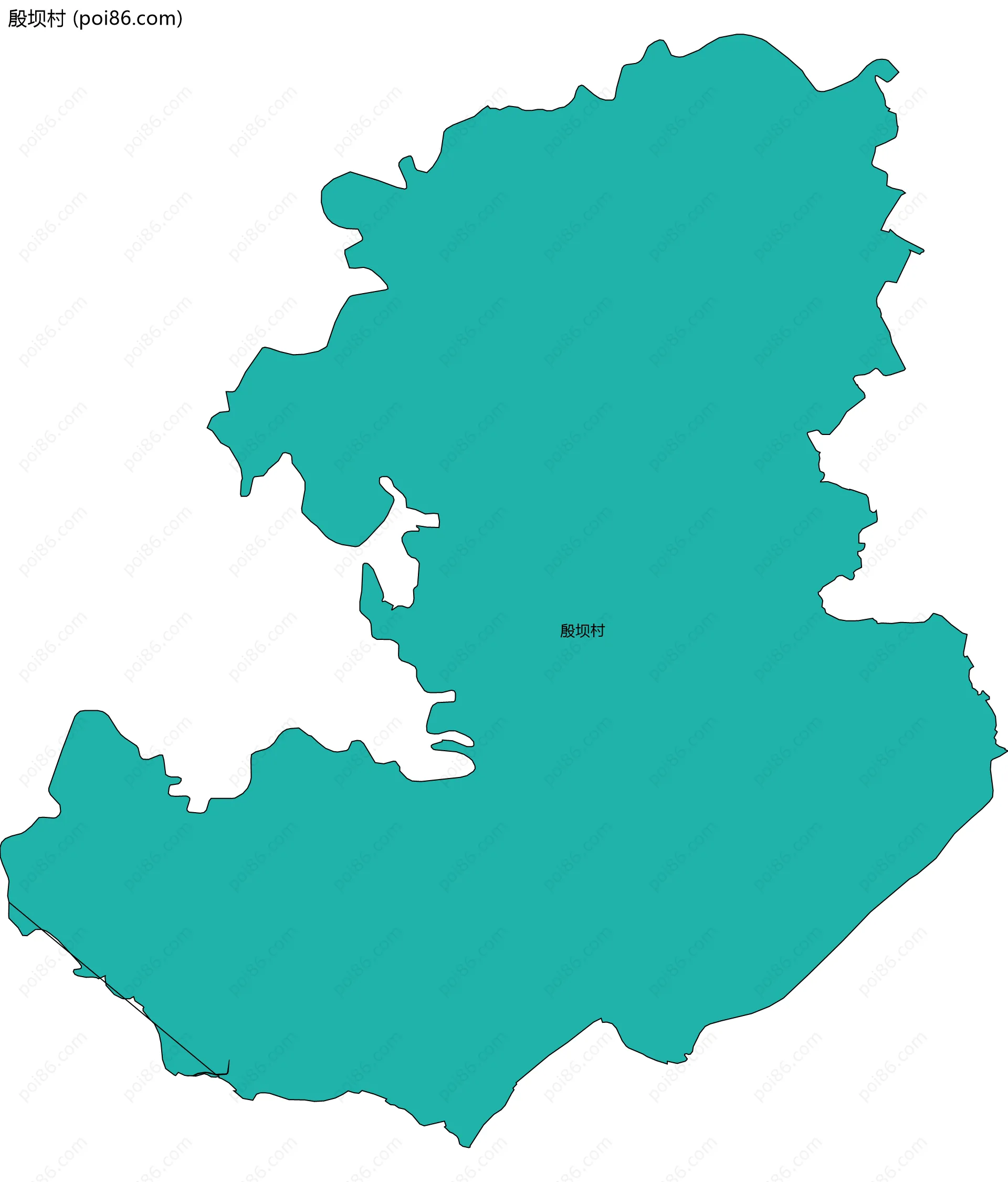 殷坝村边界地图