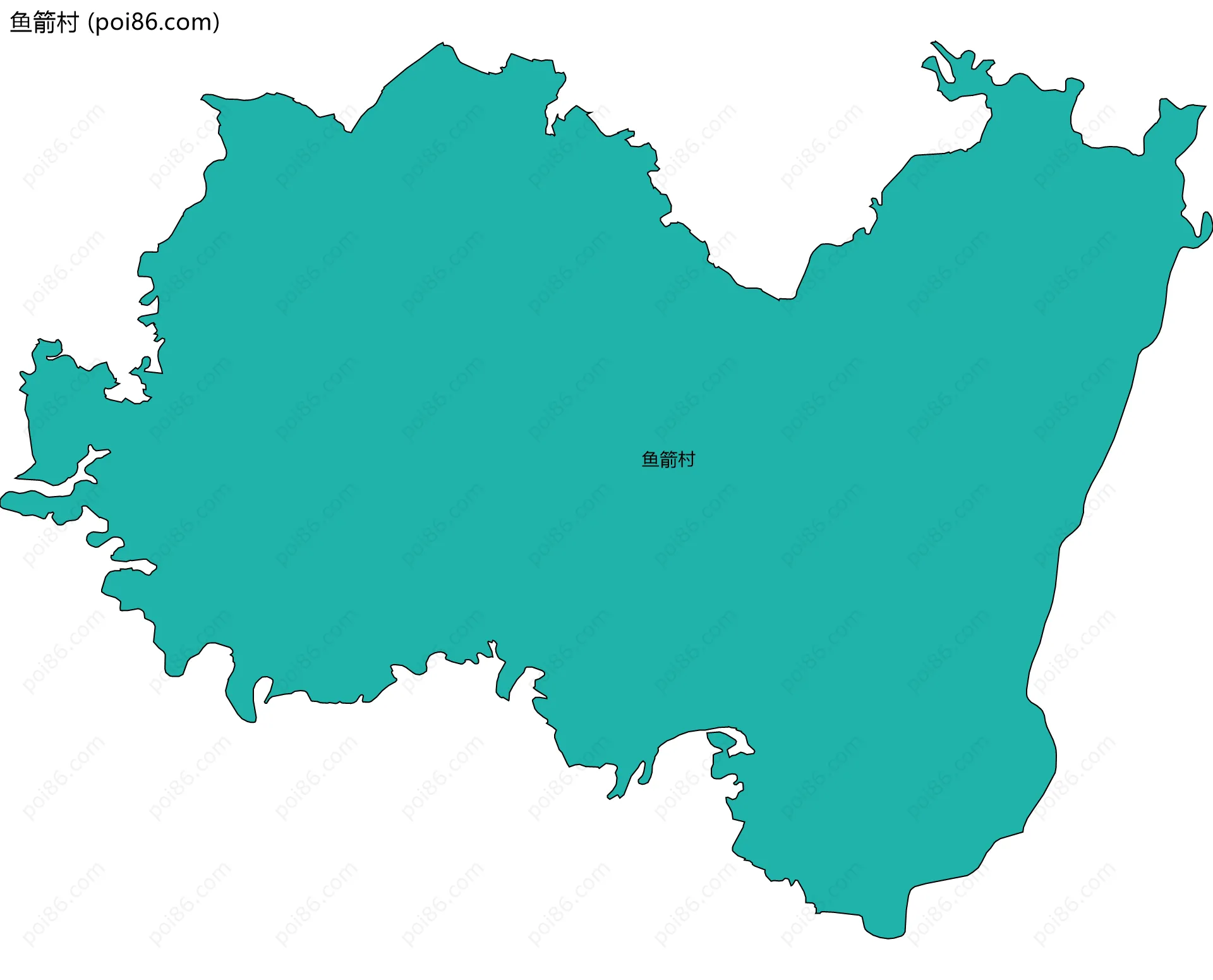 鱼箭村边界地图