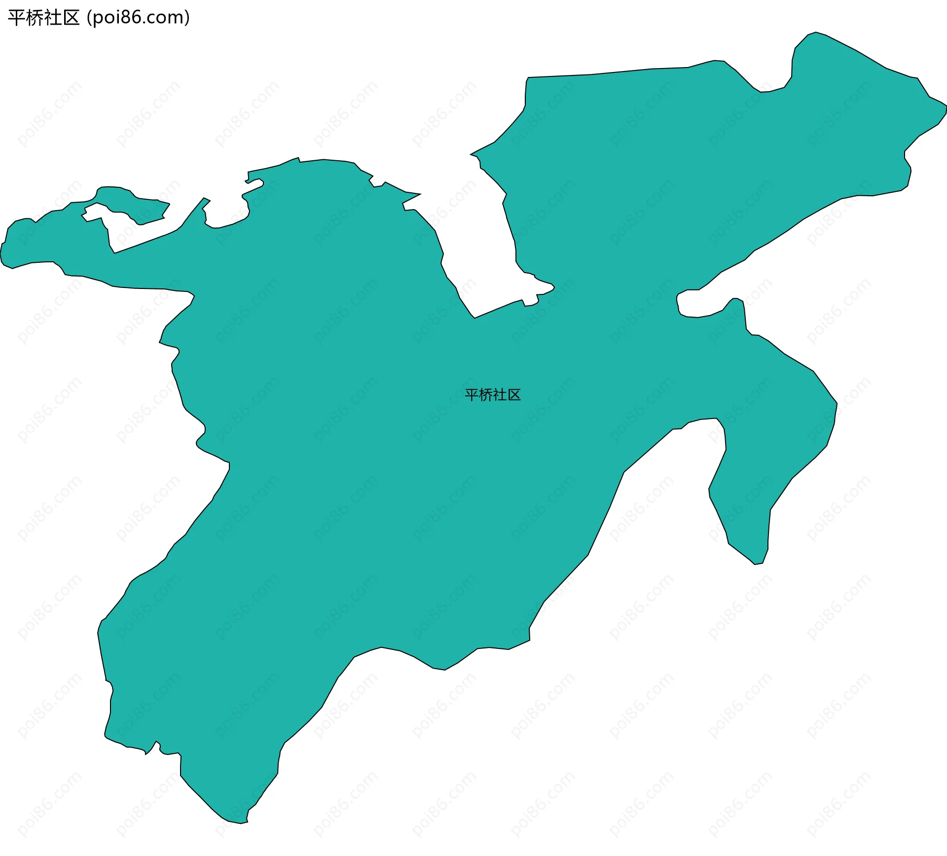 平桥社区边界地图