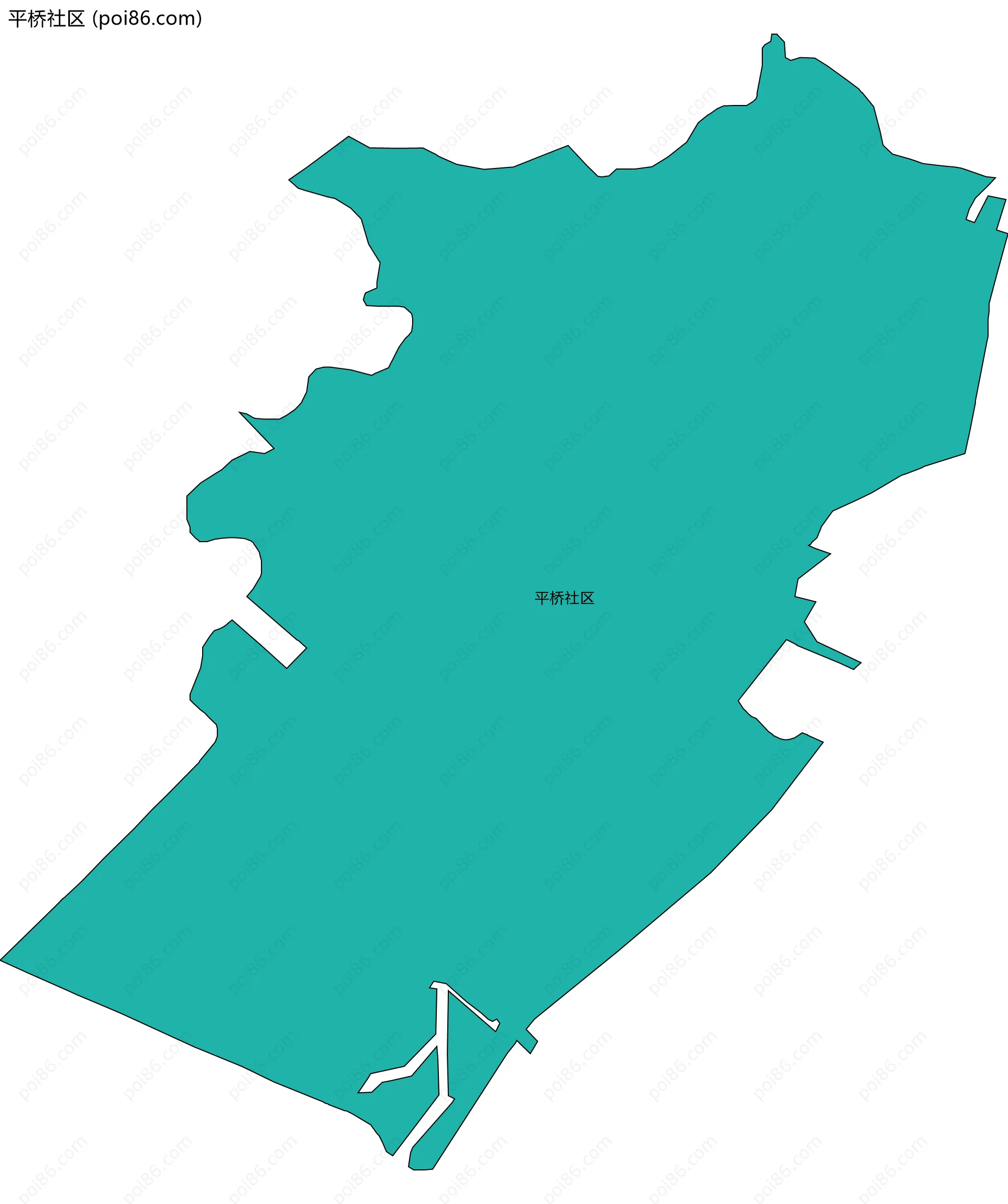 平桥社区边界地图