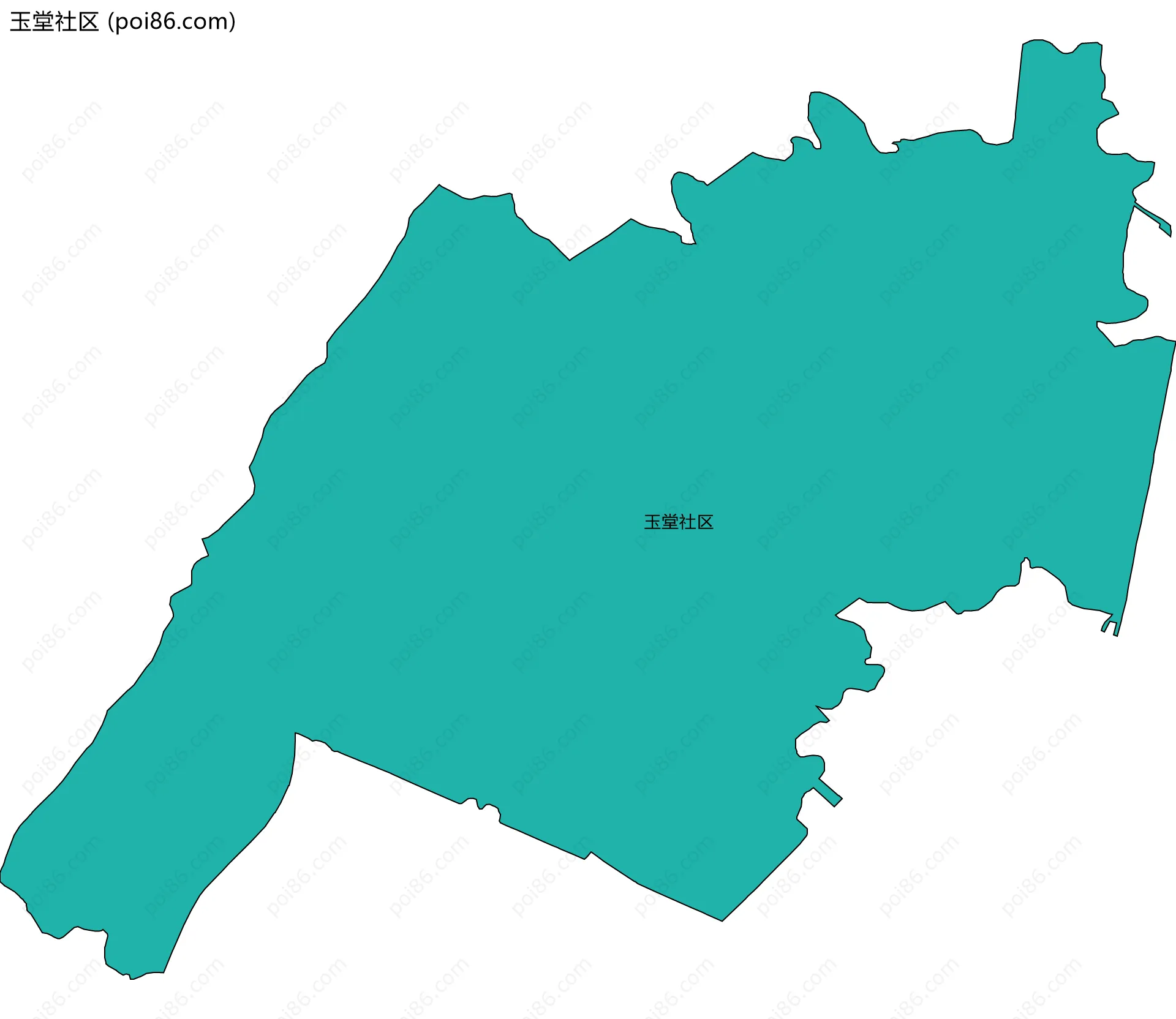 玉堂社区边界地图