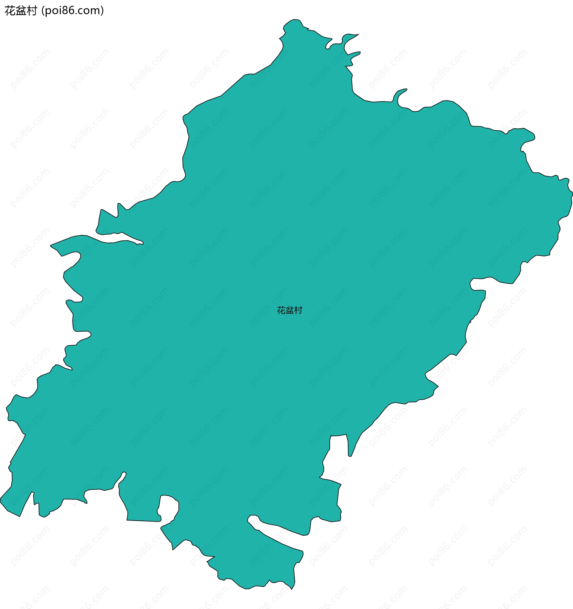 花盆村边界地图