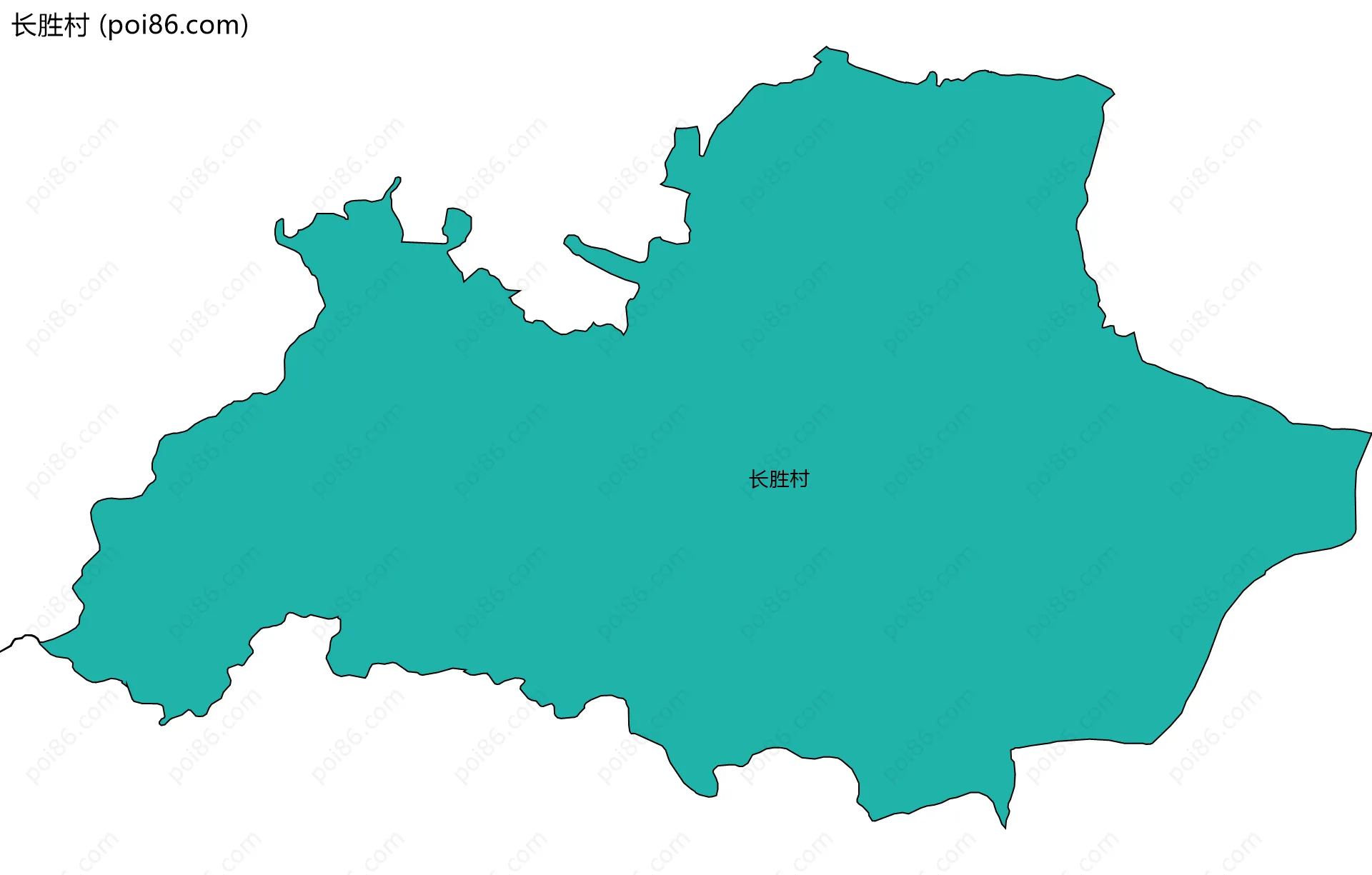 长胜村边界地图