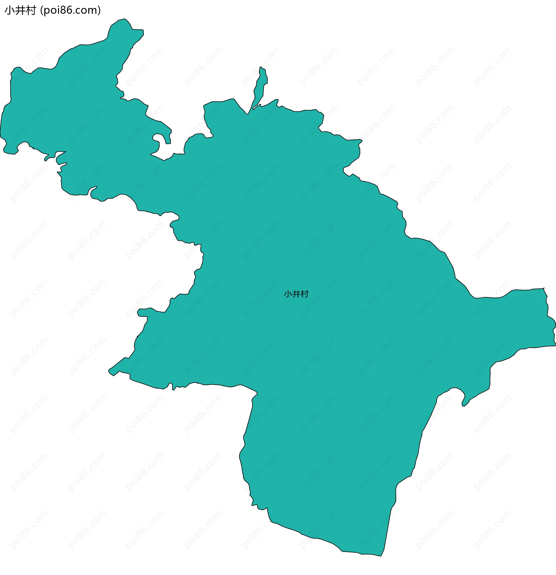 小井村边界地图