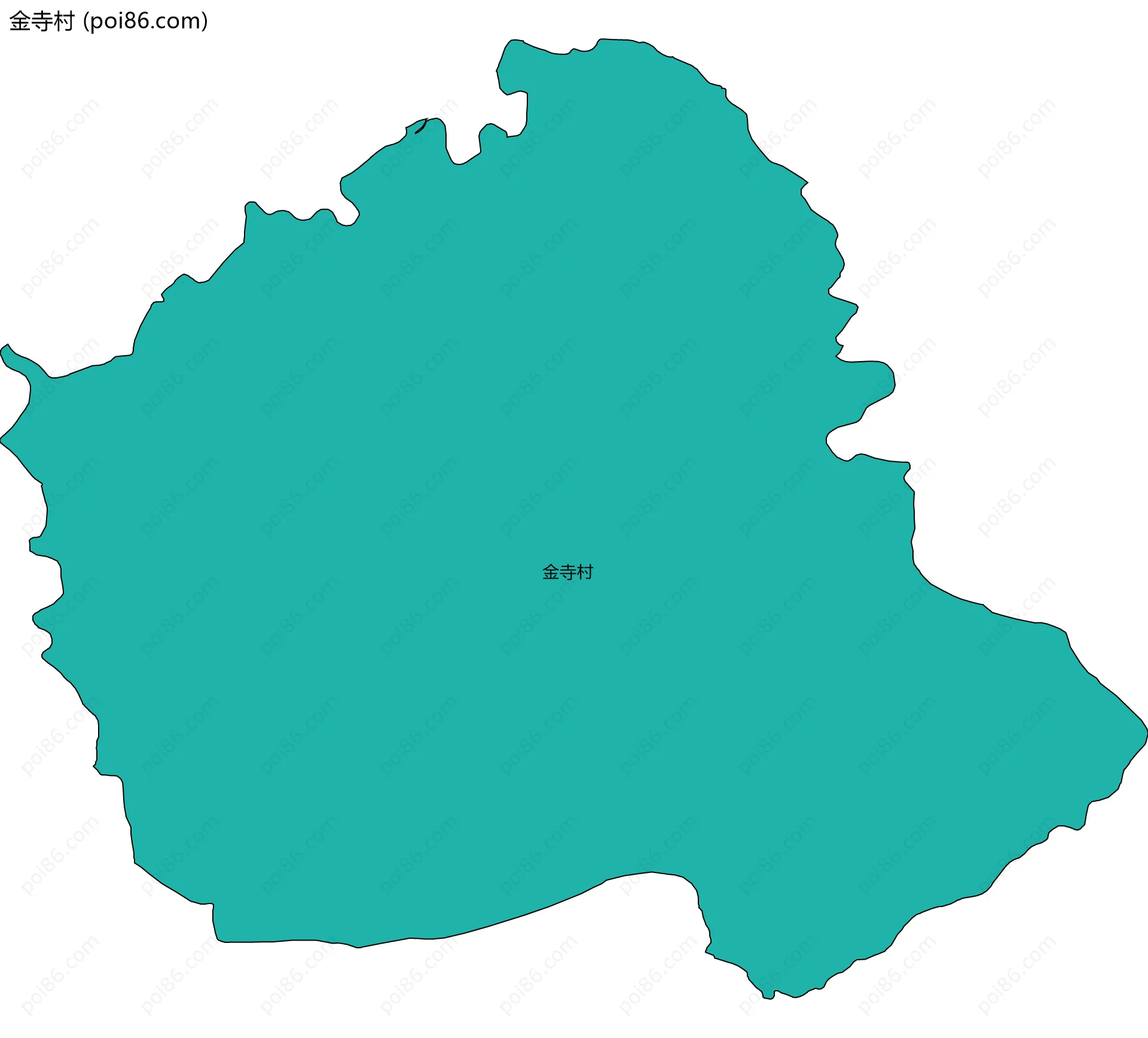 金寺村边界地图