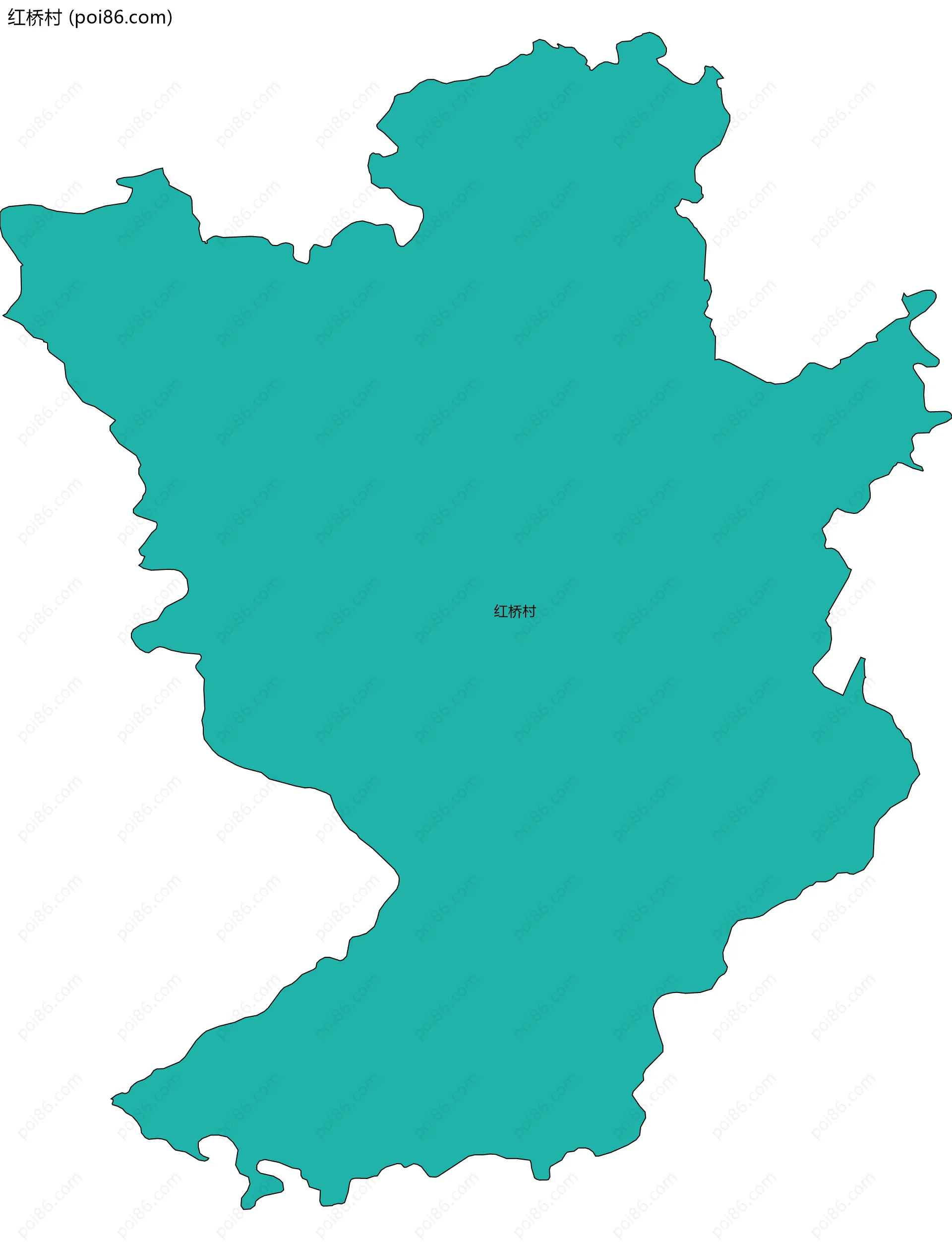 红桥村边界地图