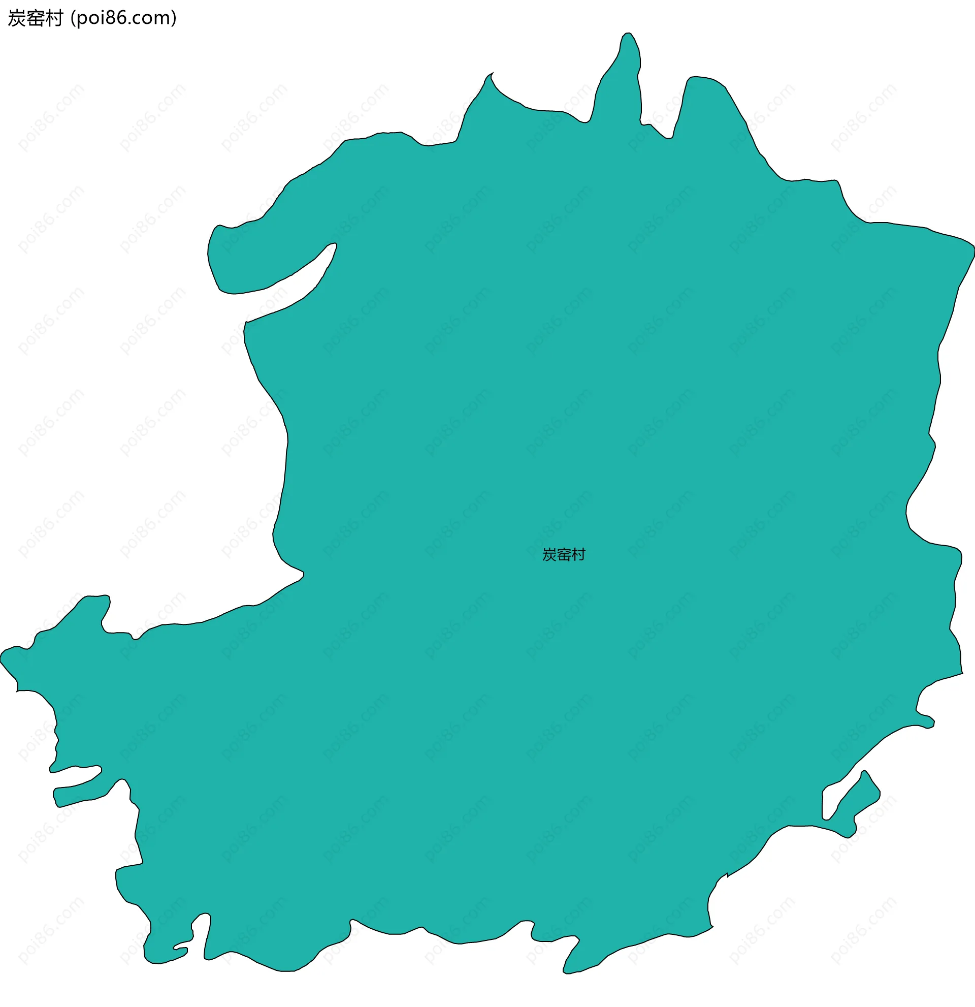 炭窑村边界地图