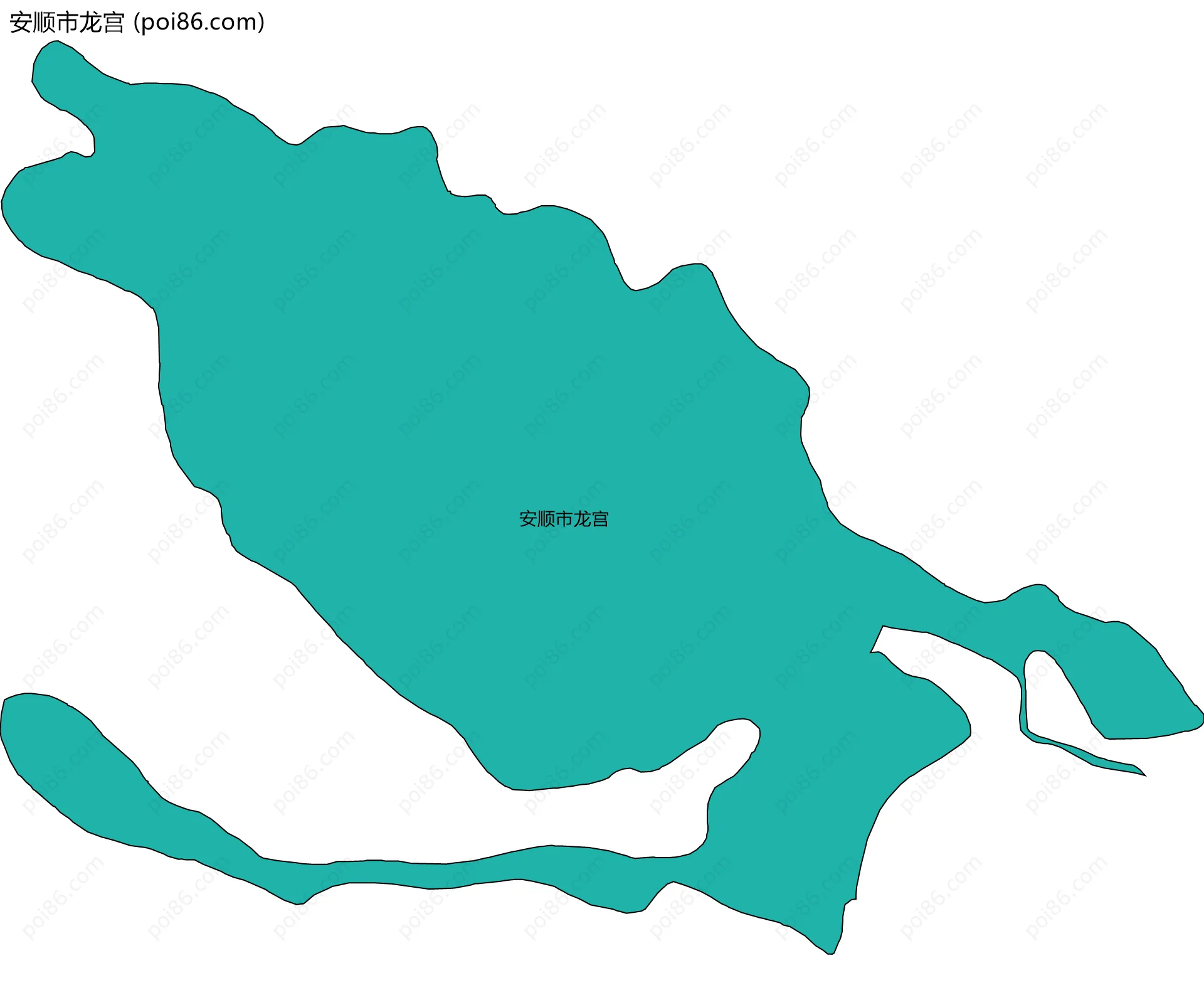 安顺市龙宫边界地图