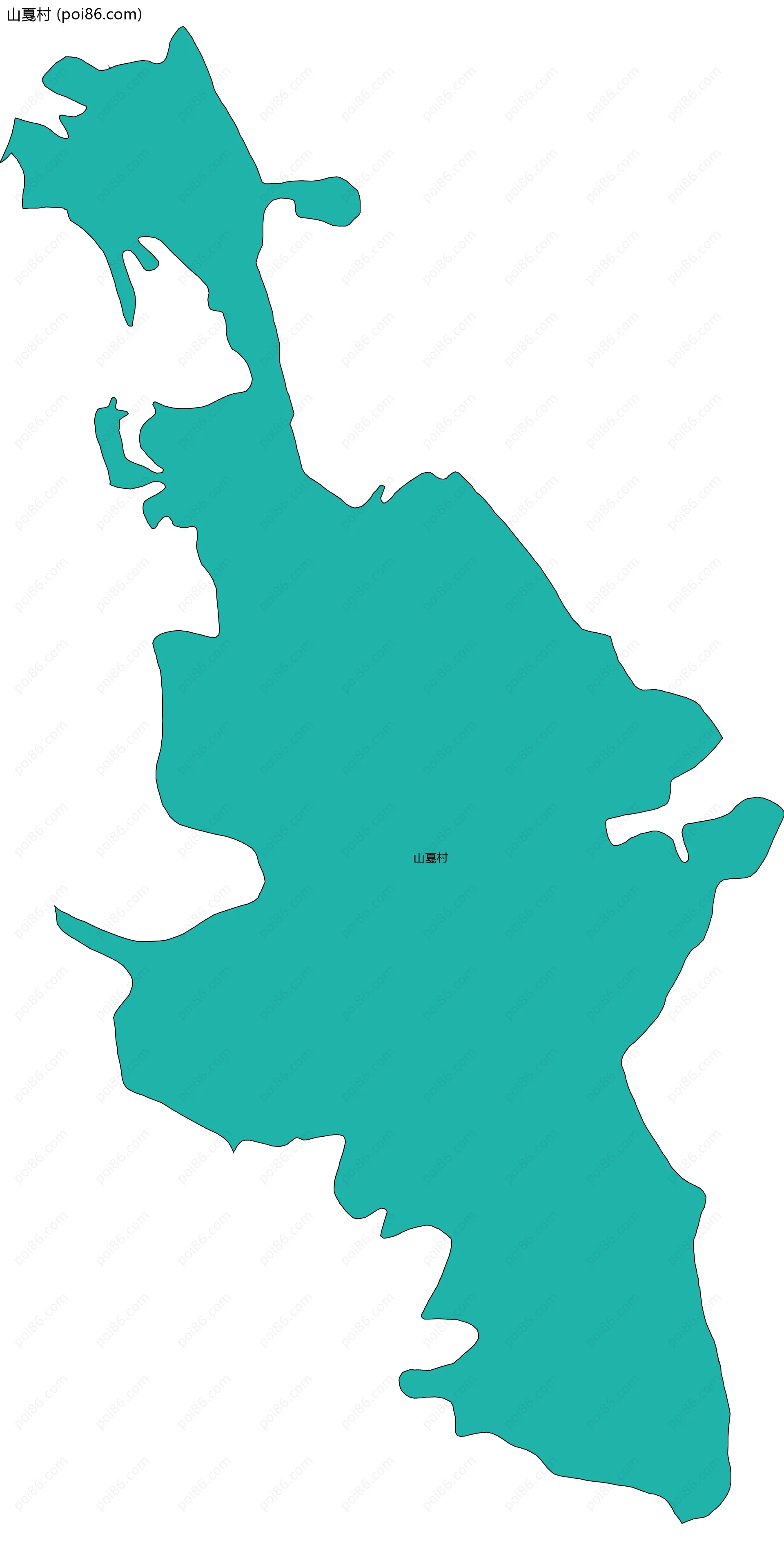 山戛村边界地图