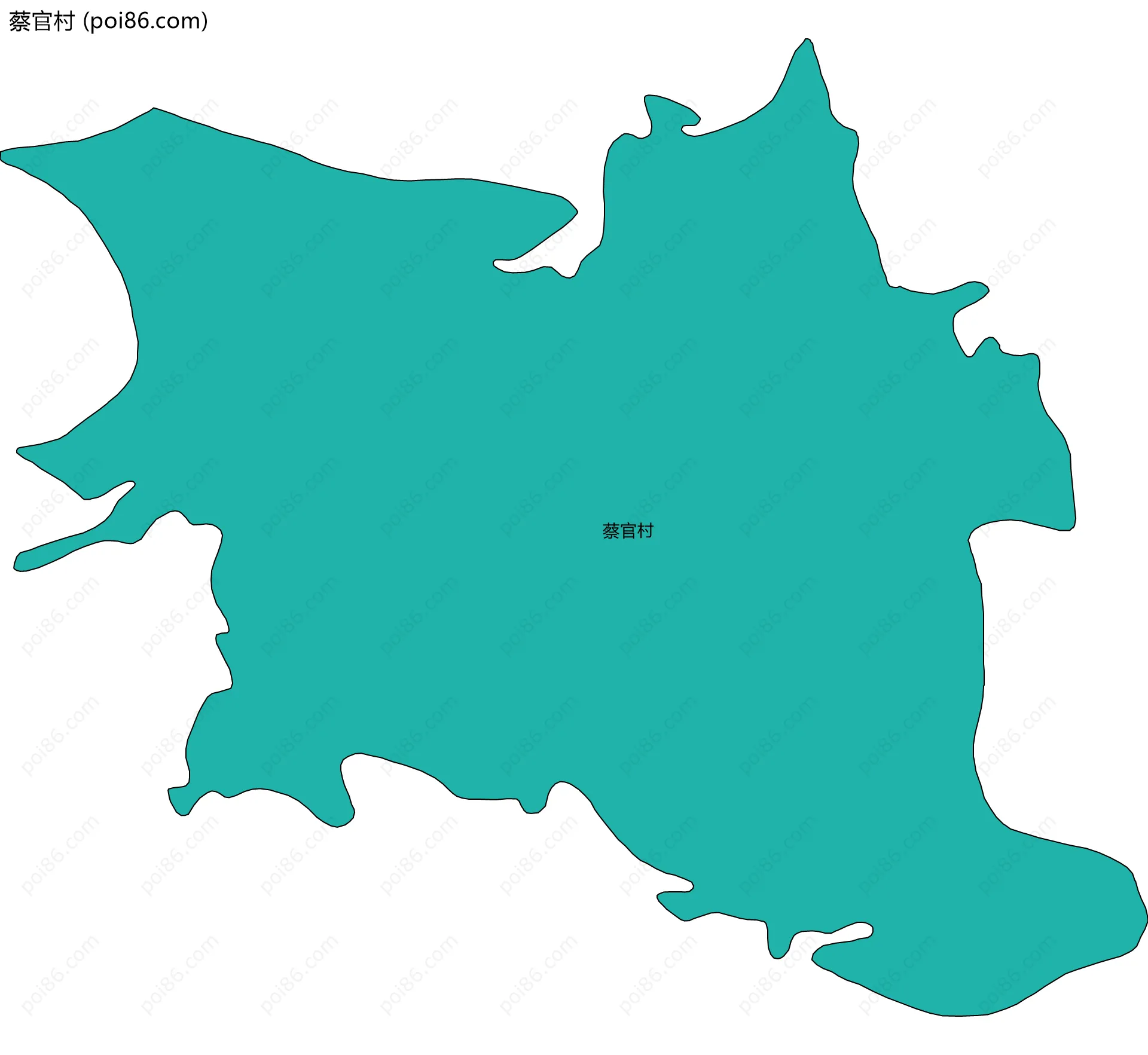 蔡官村边界地图