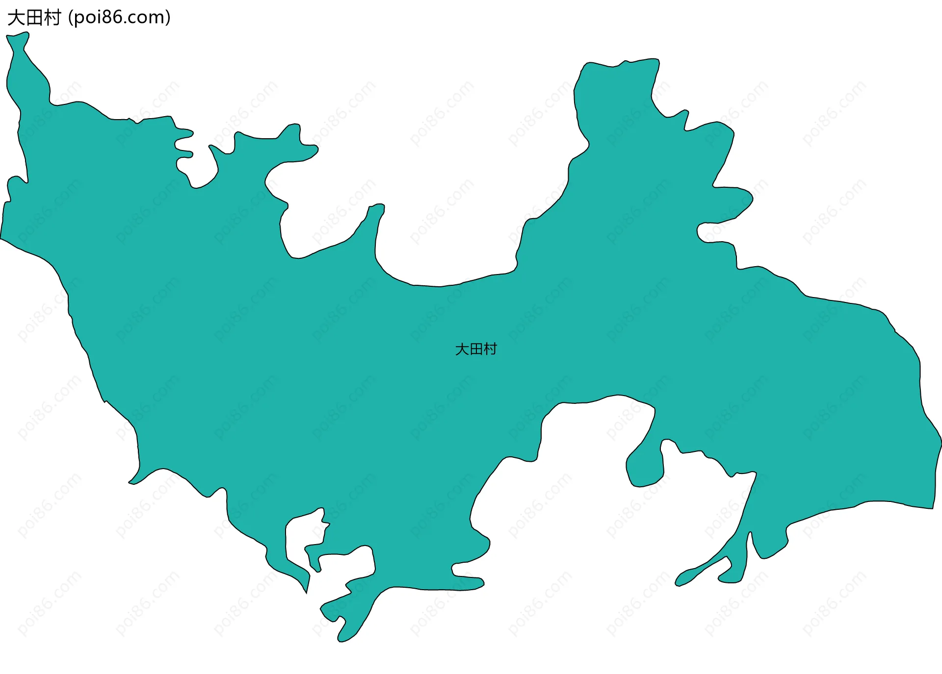 大田村边界地图