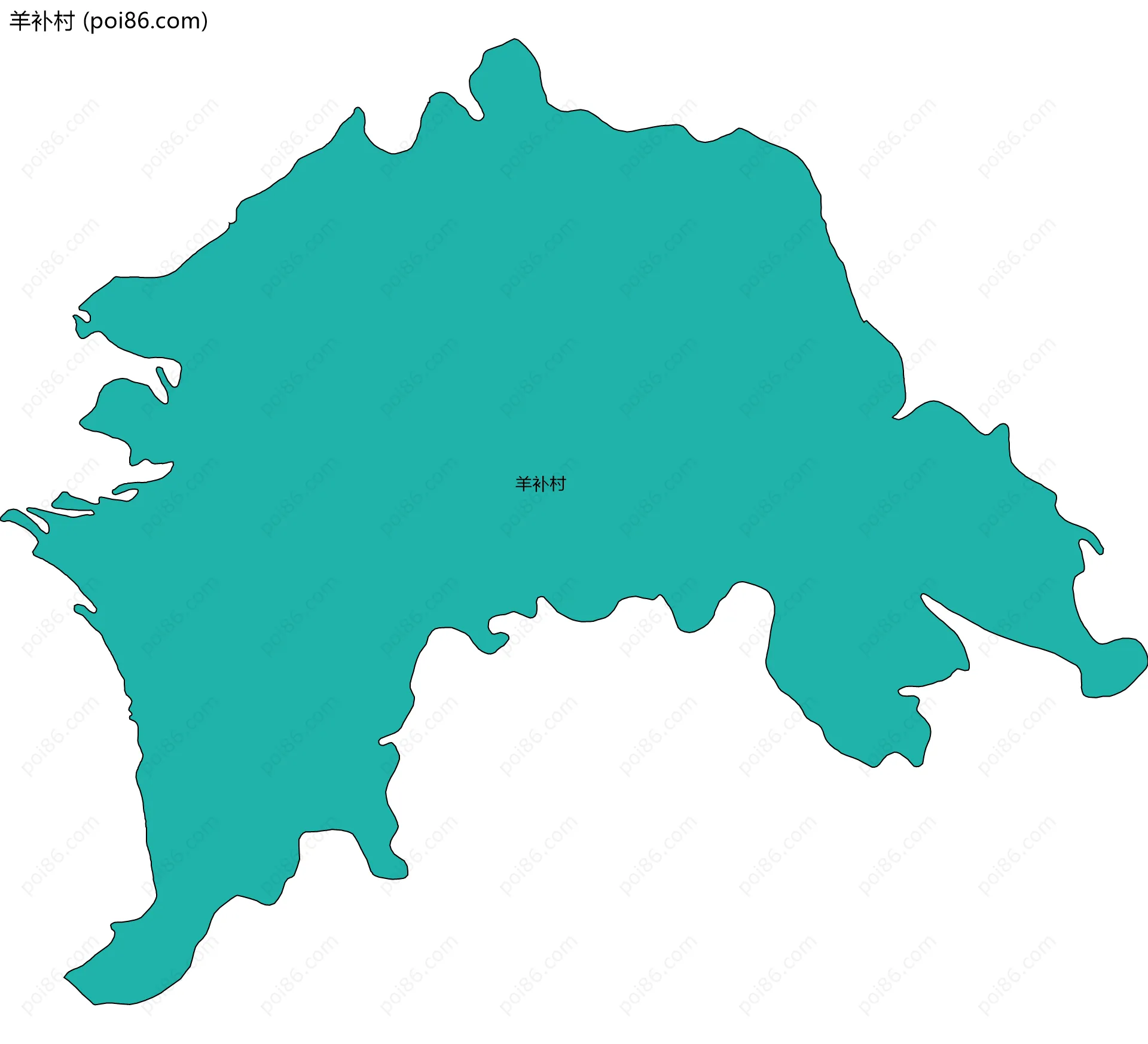 羊补村边界地图