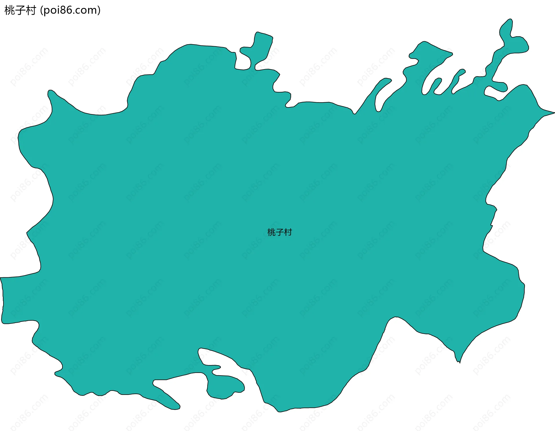 桃子村边界地图