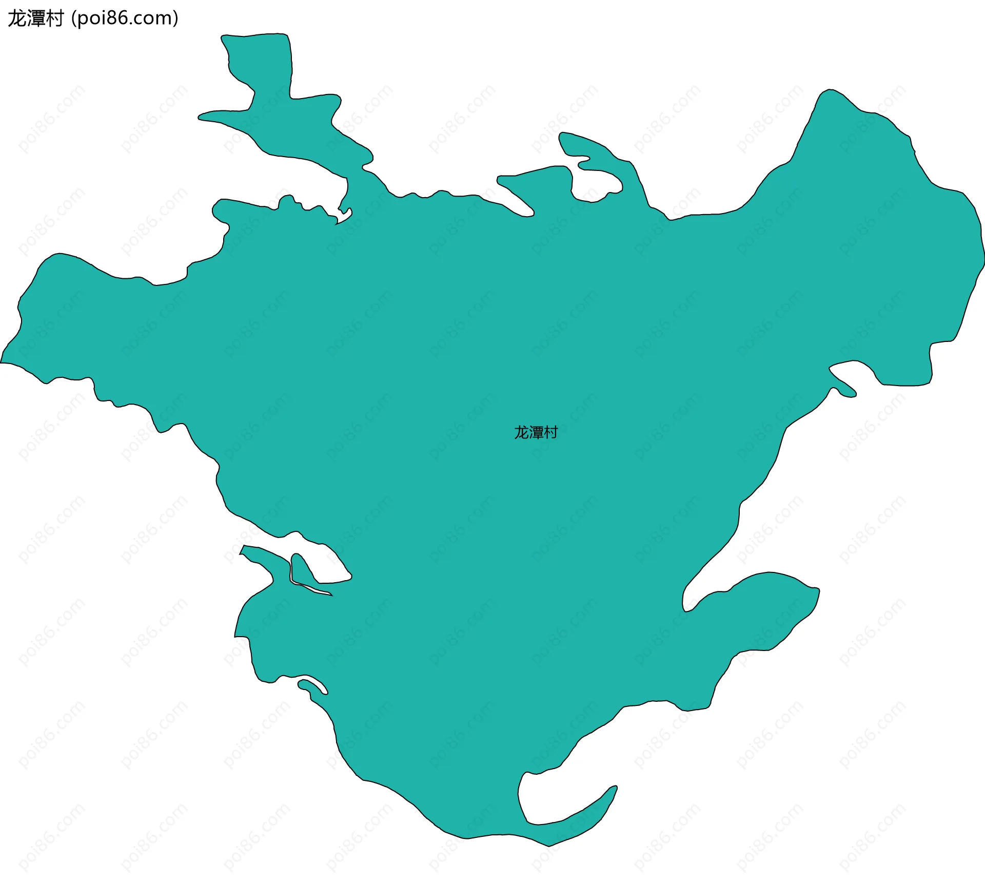 龙潭村边界地图