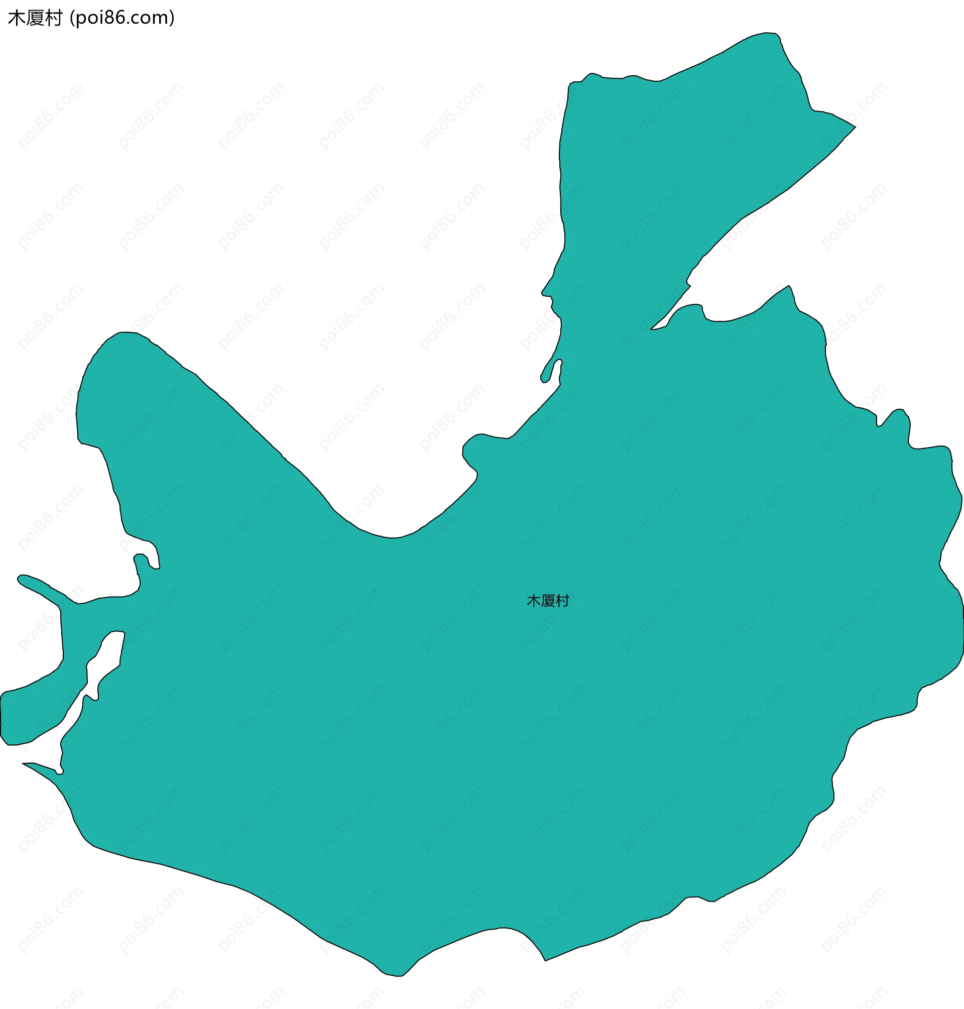 木厦村边界地图