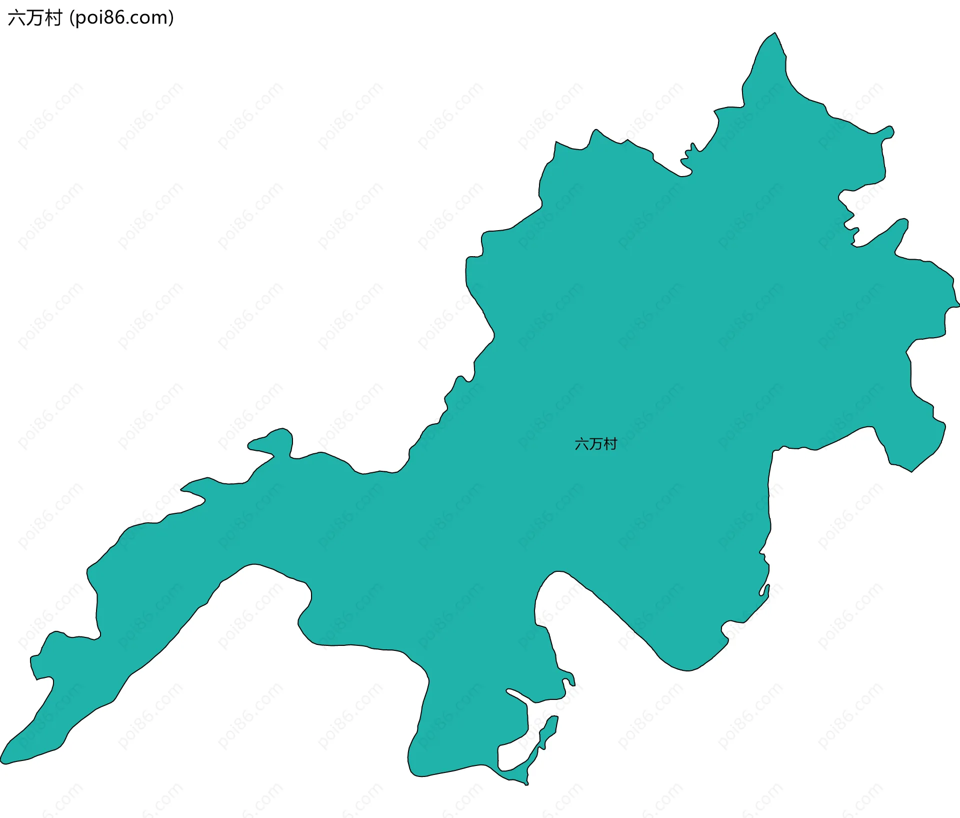 六万村边界地图