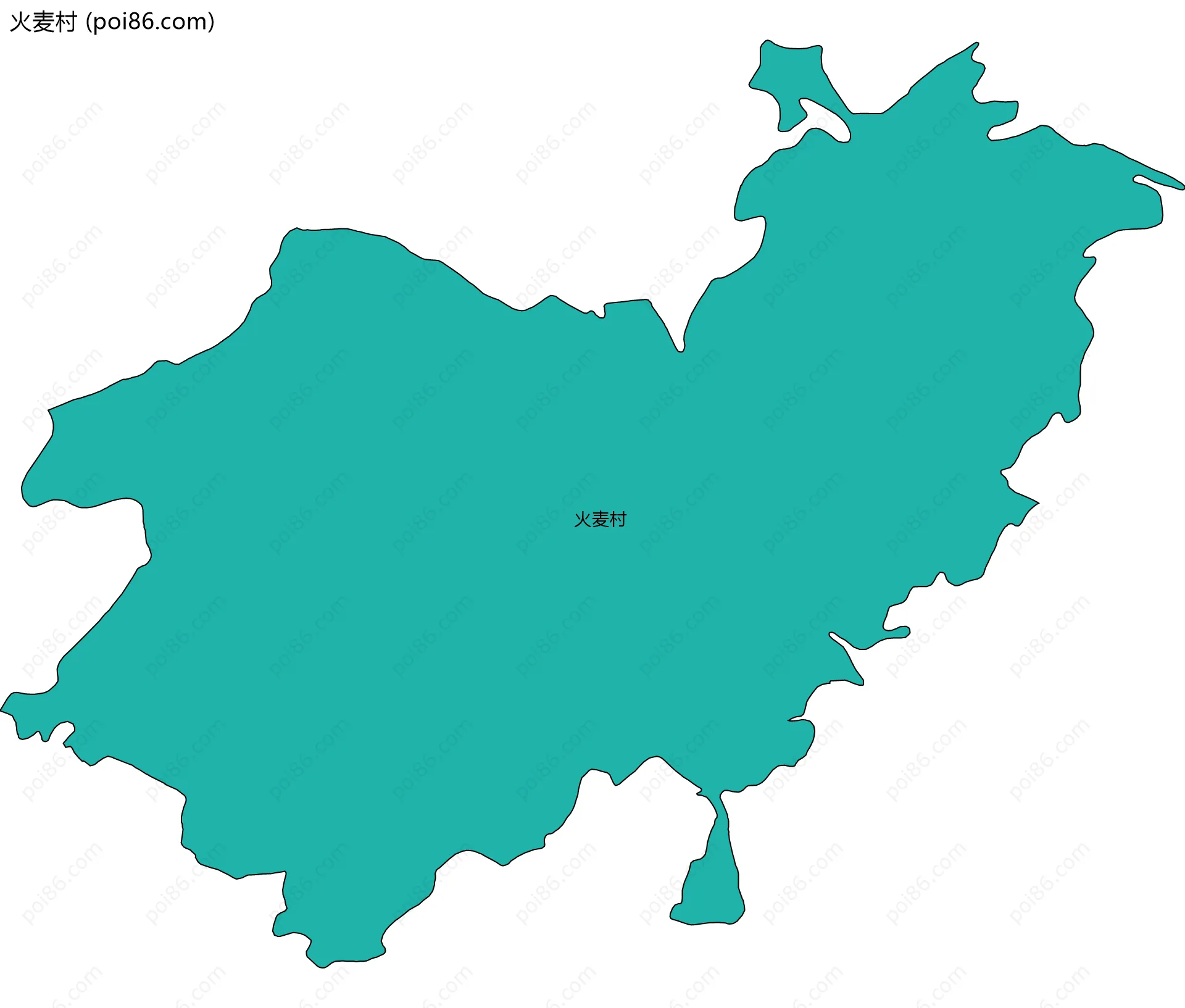 火麦村边界地图