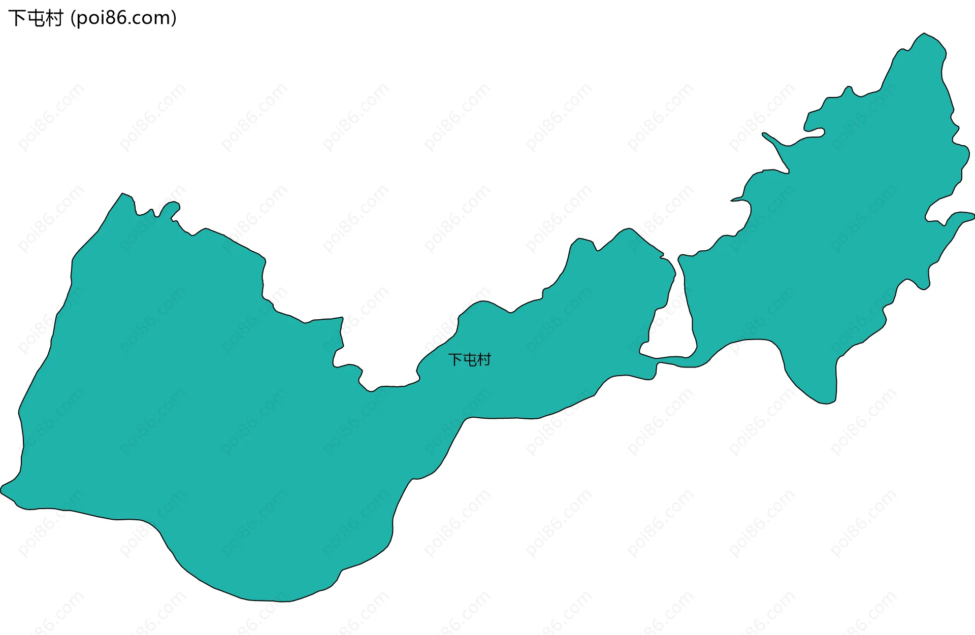 下屯村边界地图