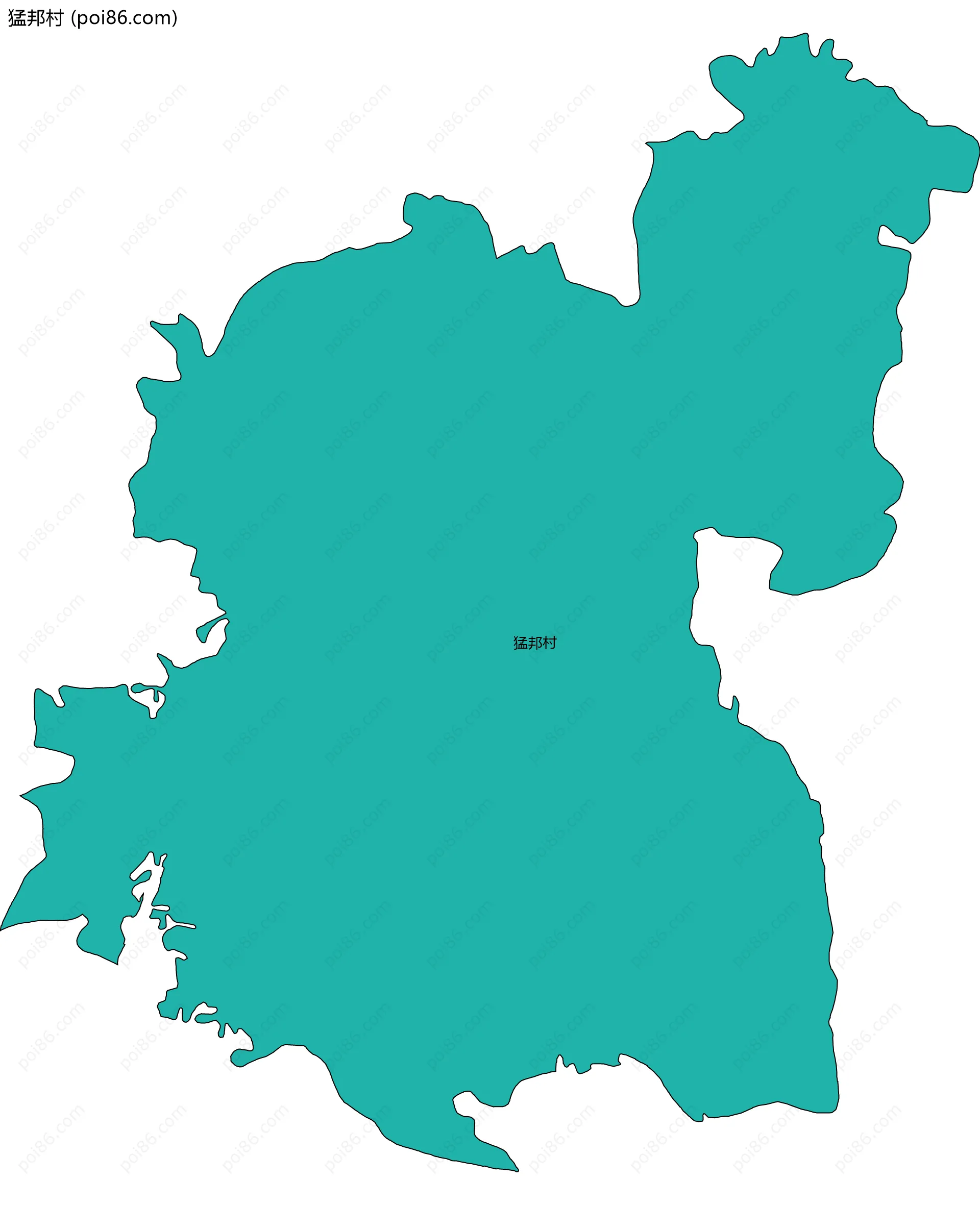 猛邦村边界地图