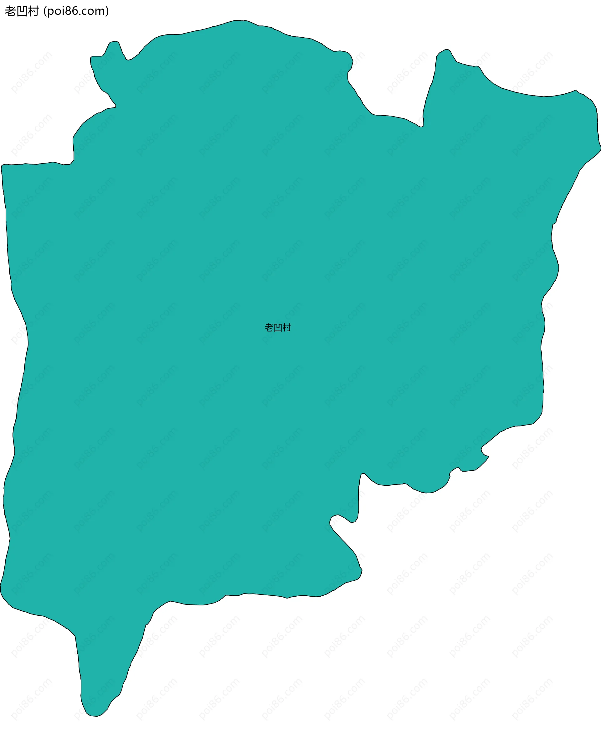 老凹村边界地图