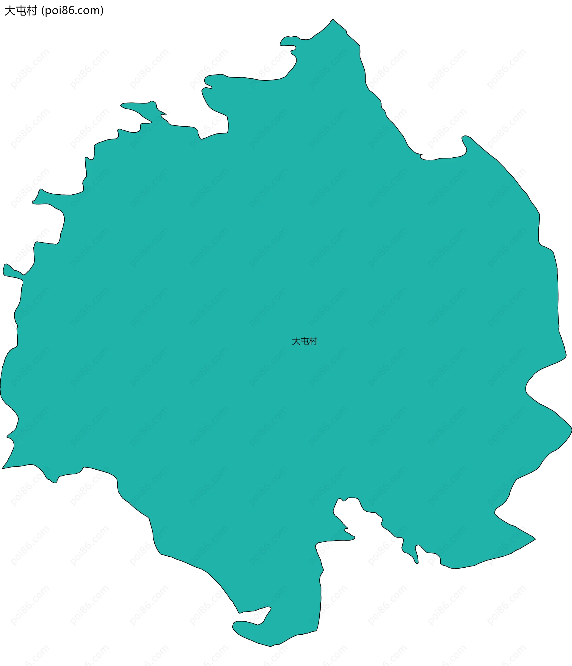 大屯村边界地图