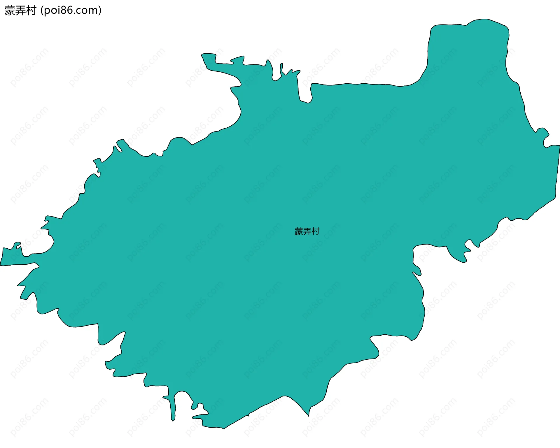 蒙弄村边界地图