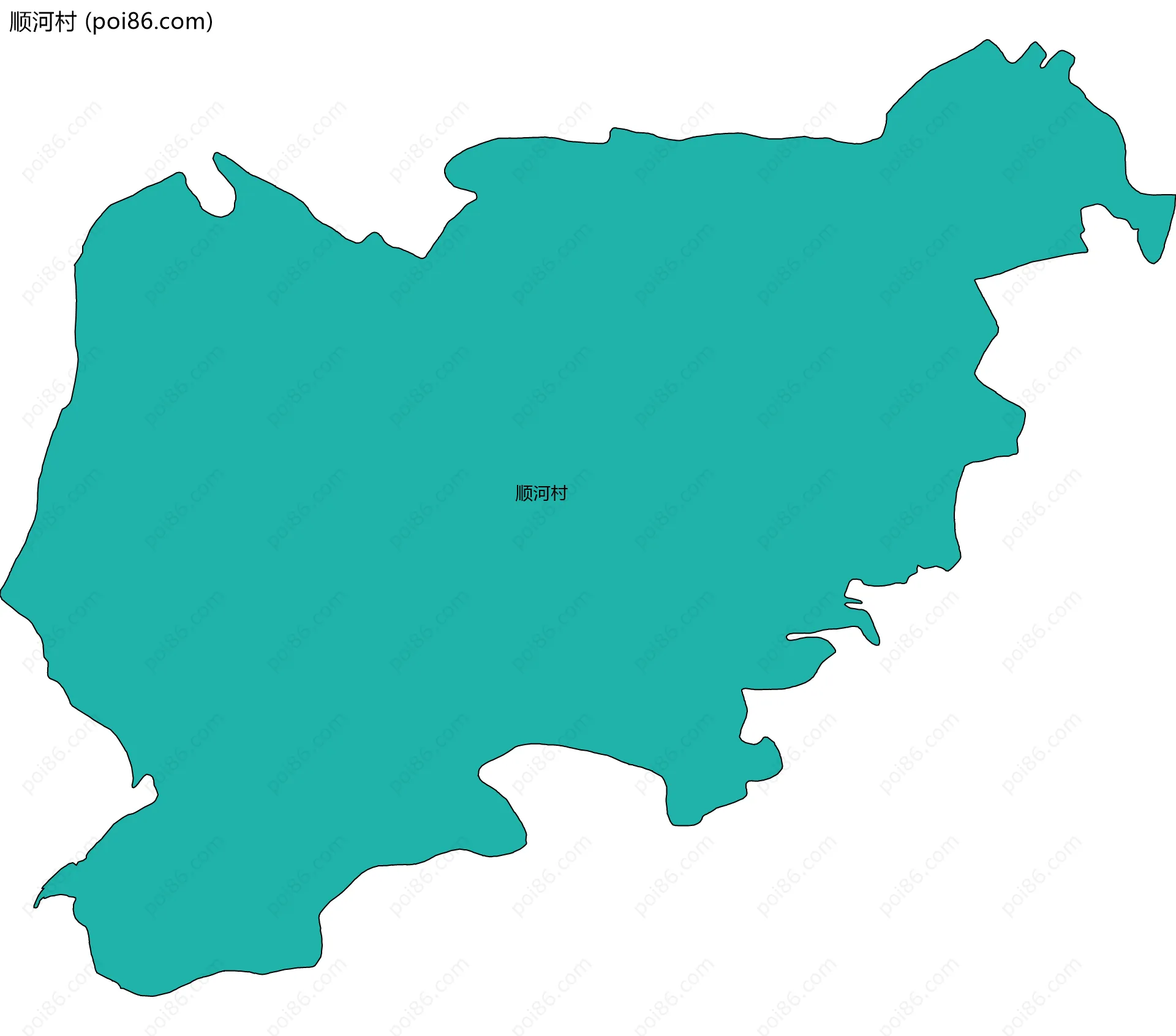 顺河村边界地图