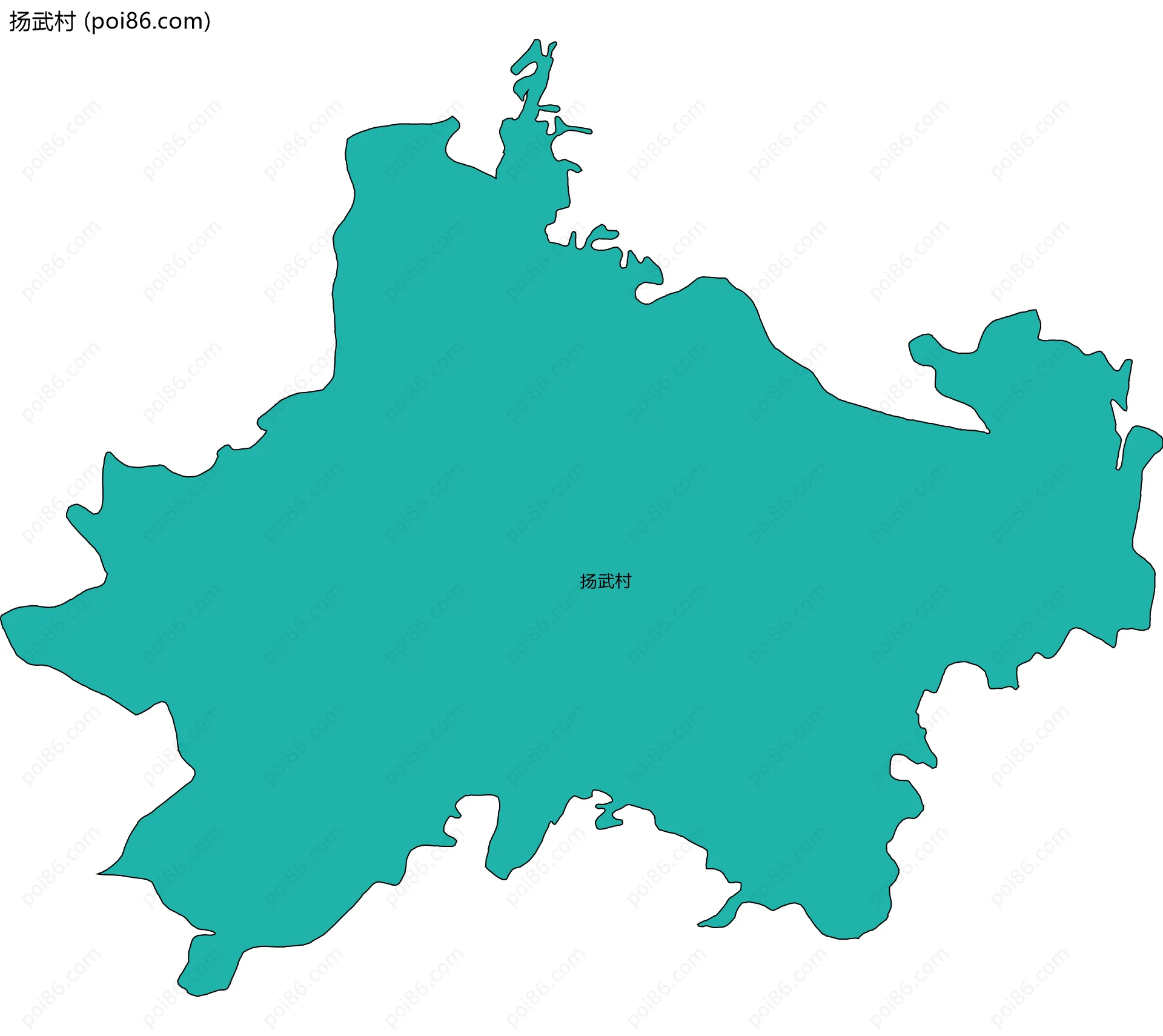 扬武村边界地图