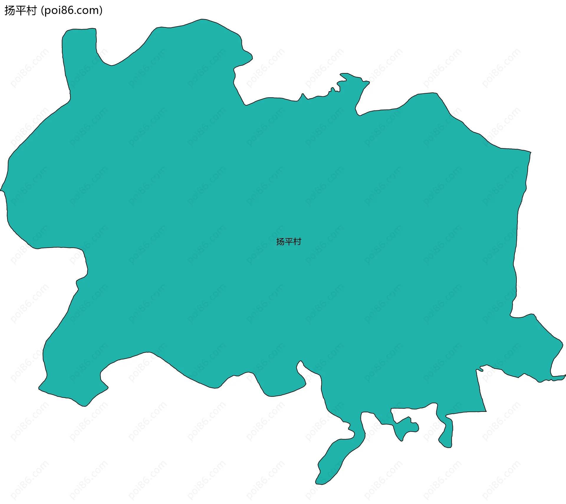 扬平村边界地图