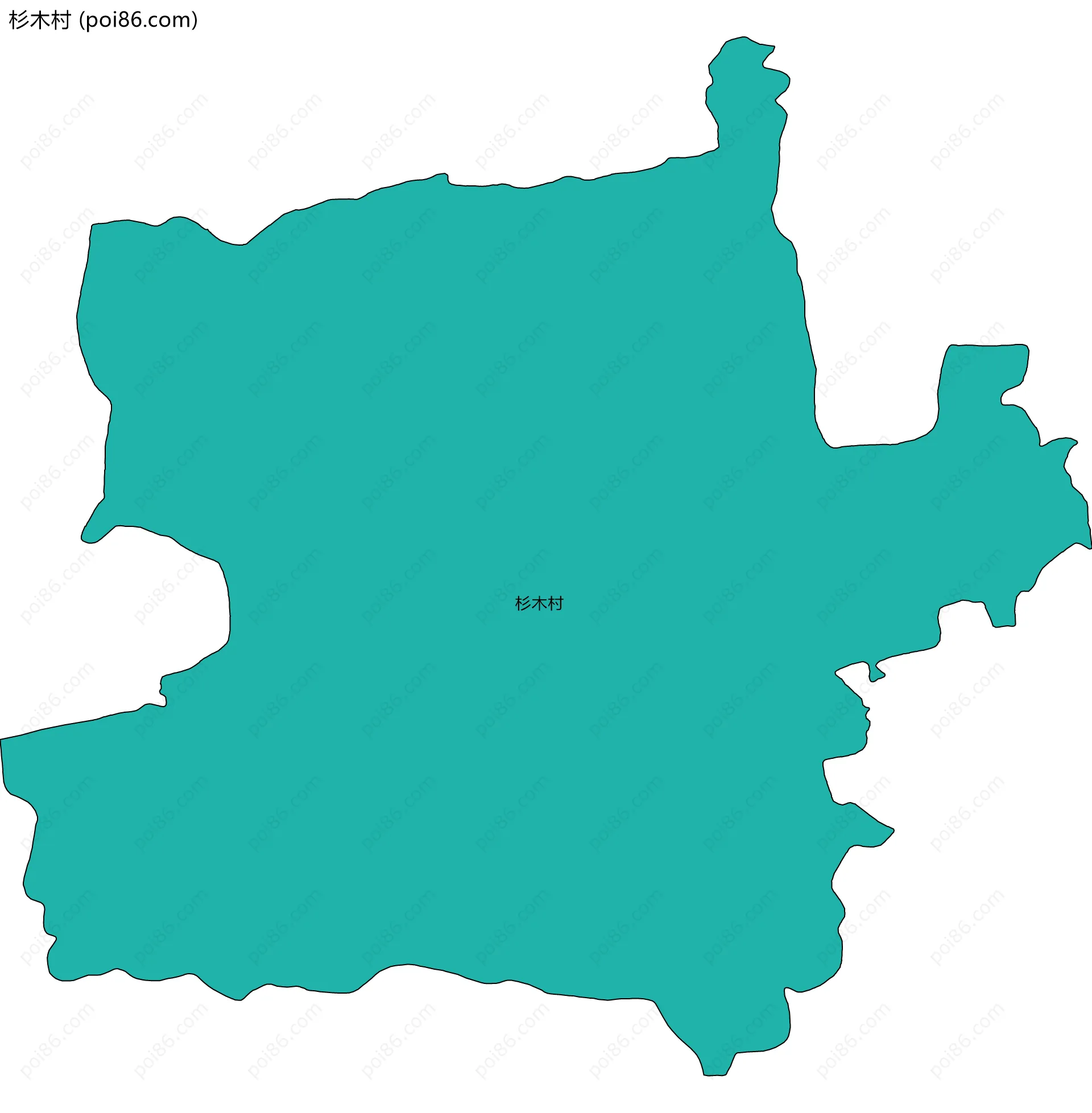 杉木村边界地图