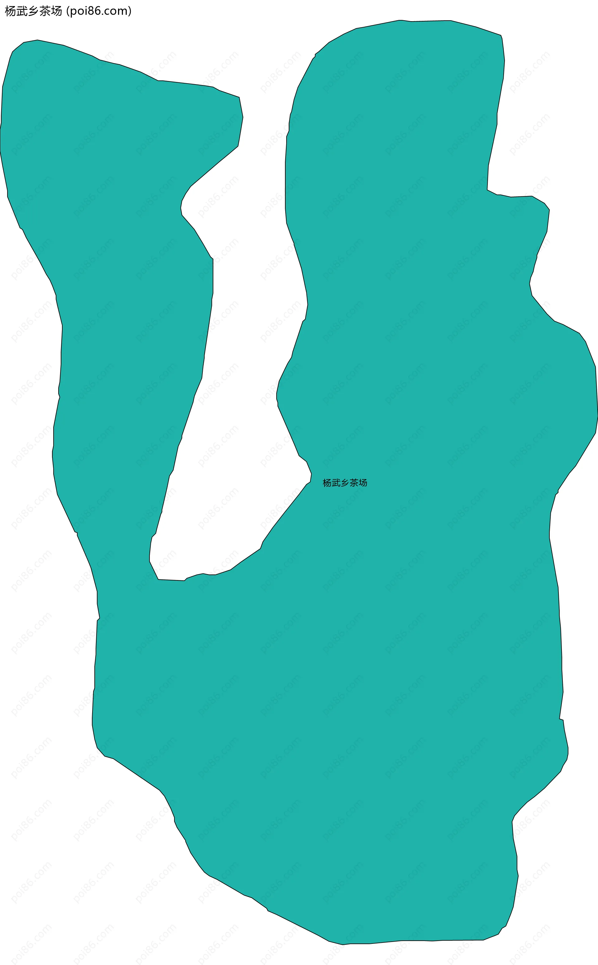 杨武乡茶场边界地图