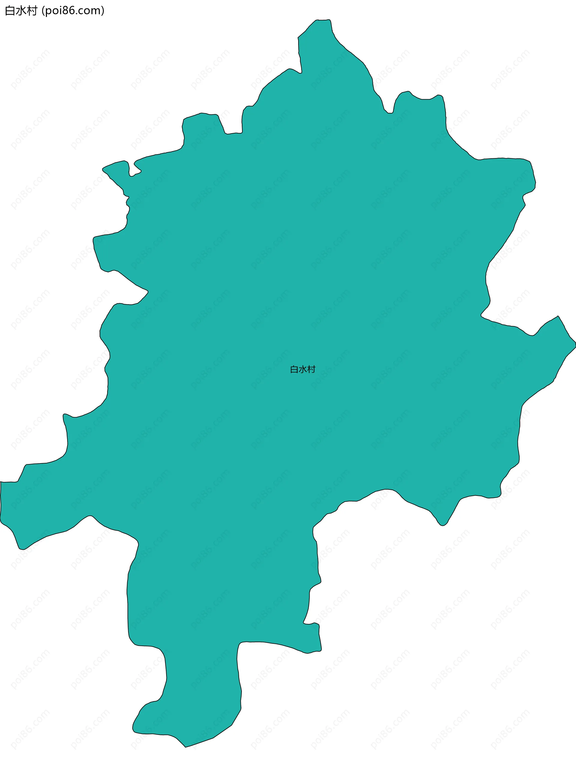 白水村边界地图