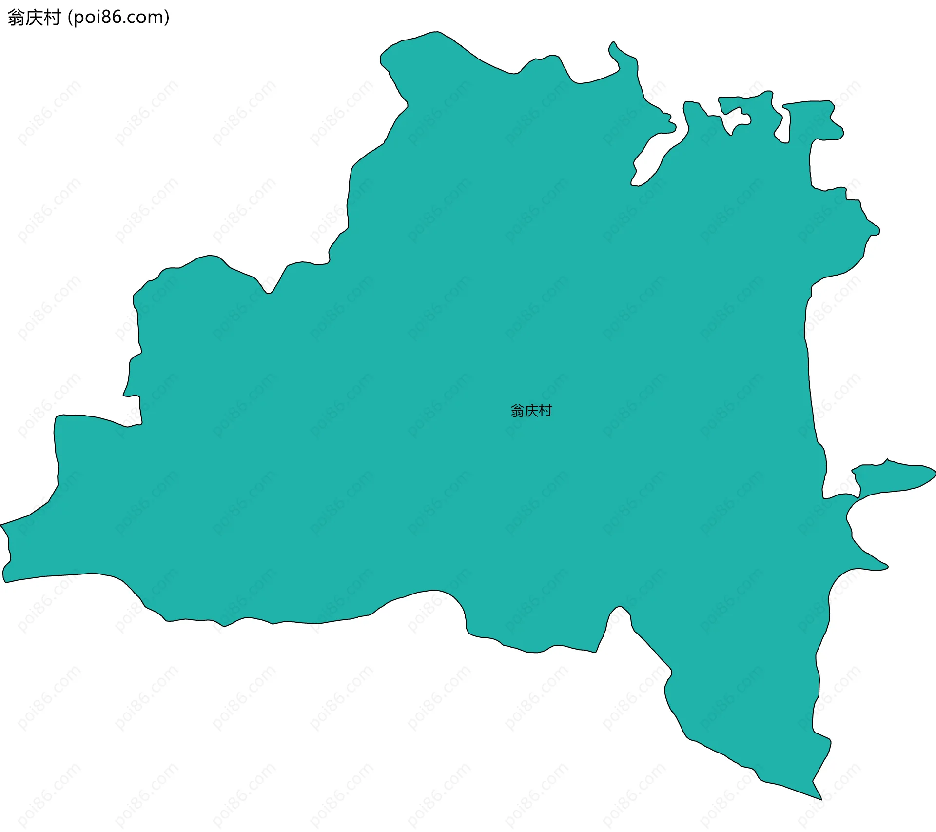 翁庆村边界地图