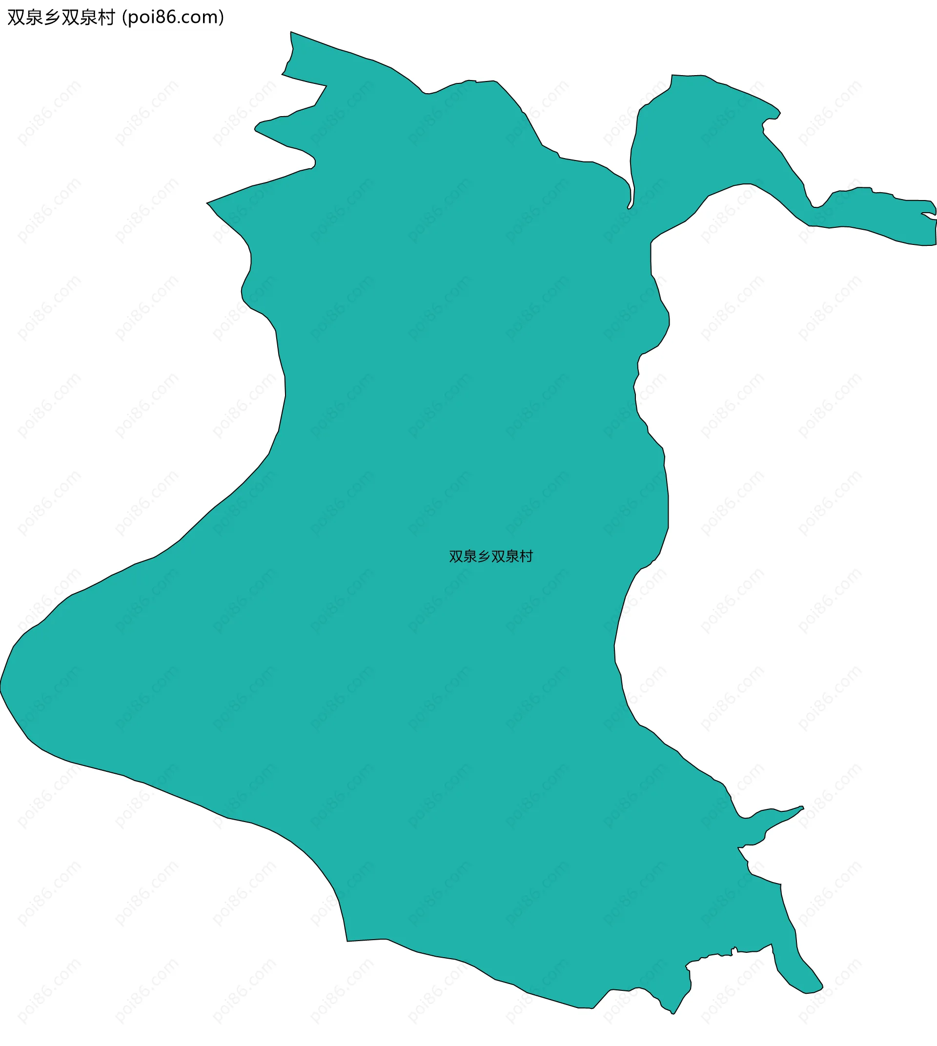 双泉乡双泉村边界地图