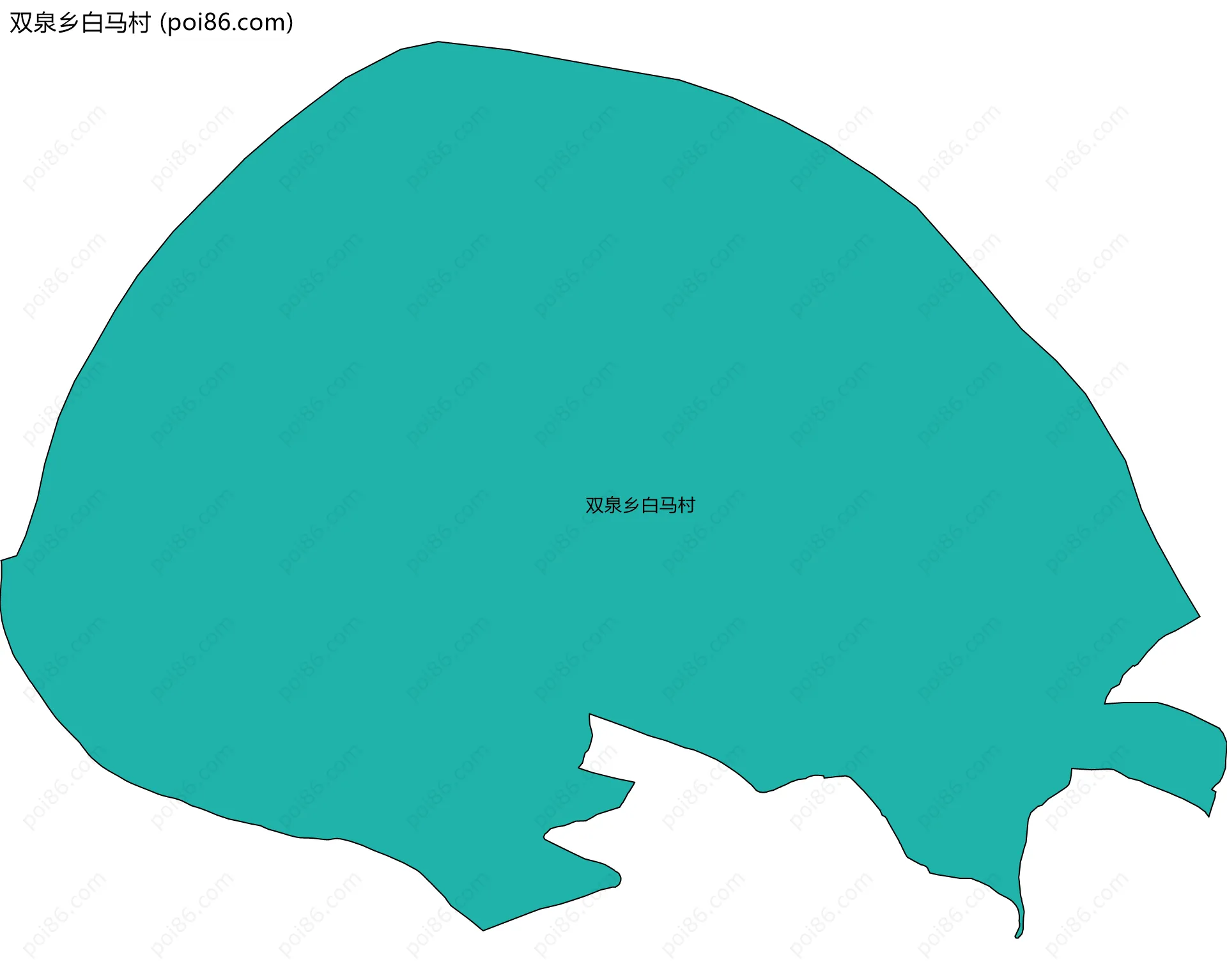 双泉乡白马村边界地图