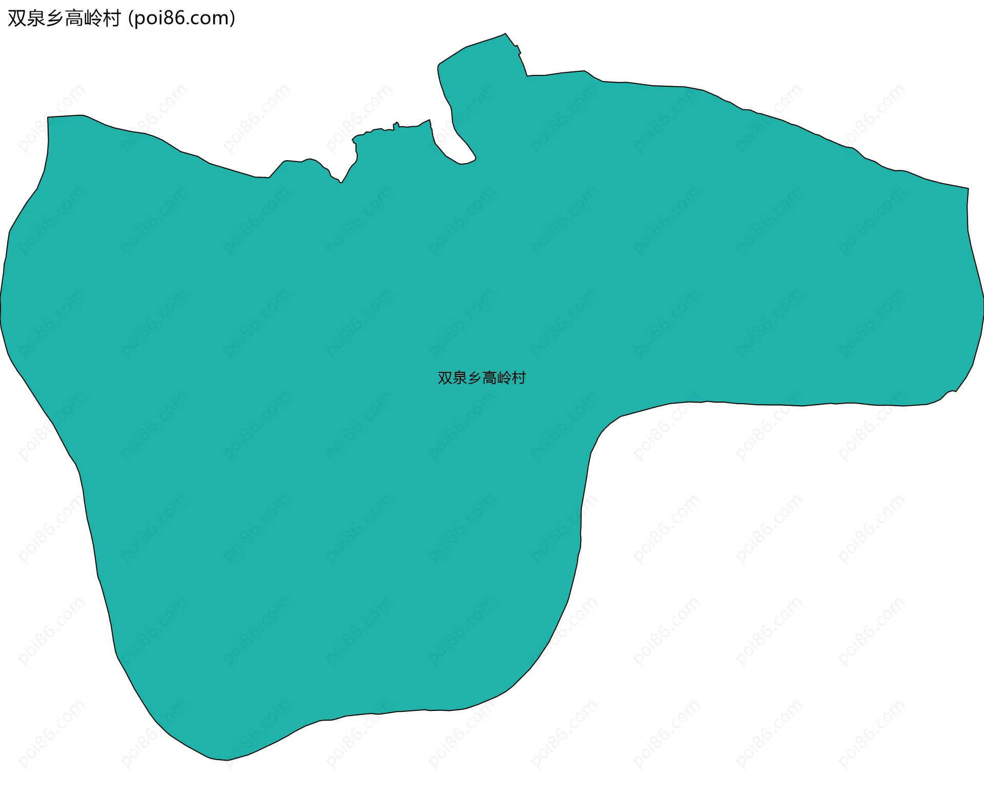 双泉乡高岭村边界地图