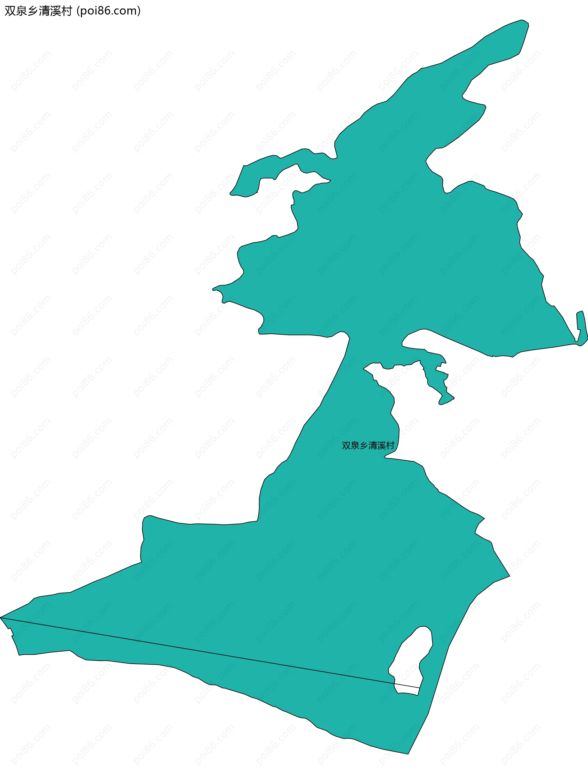 双泉乡清溪村边界地图