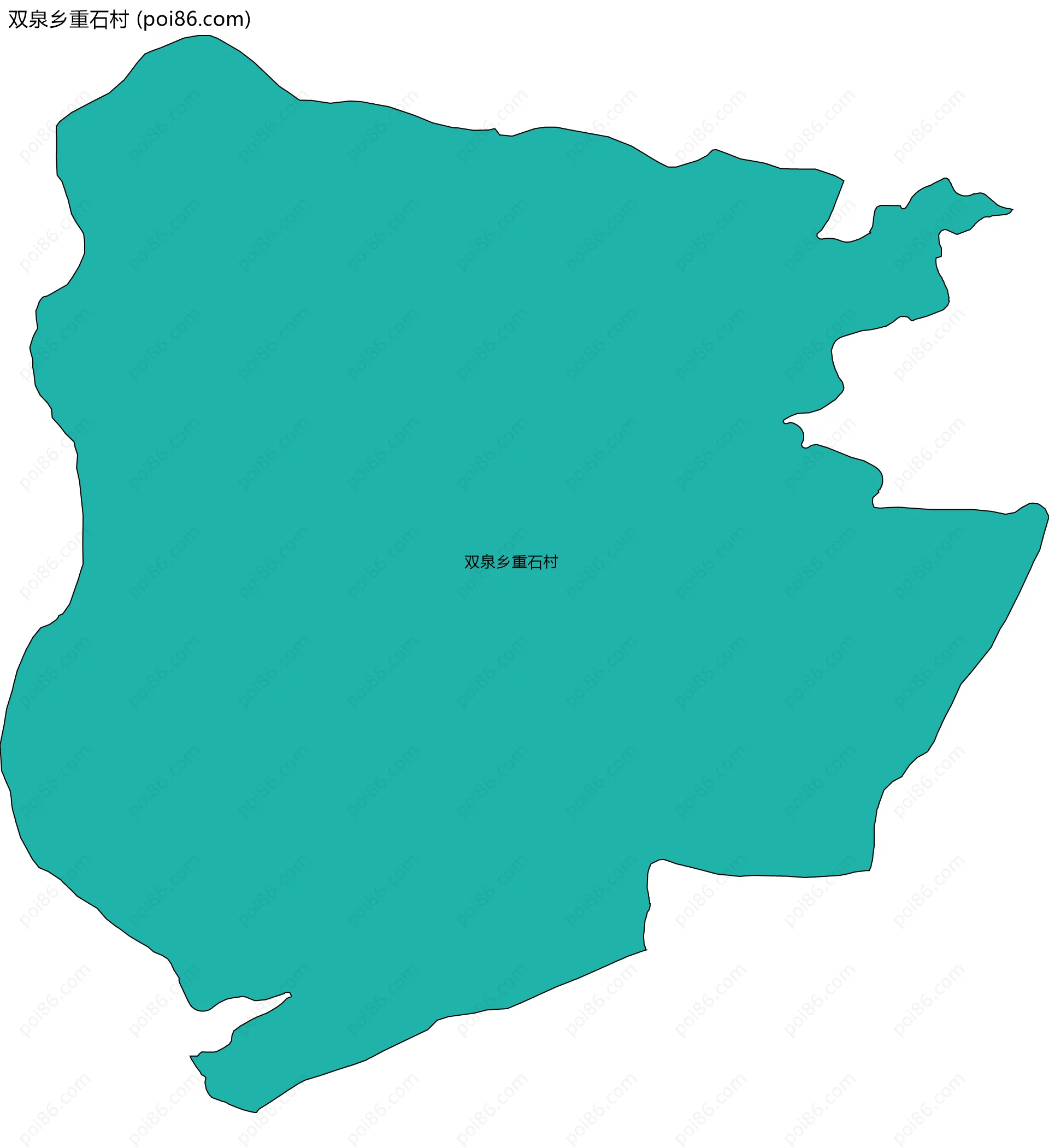 双泉乡重石村边界地图