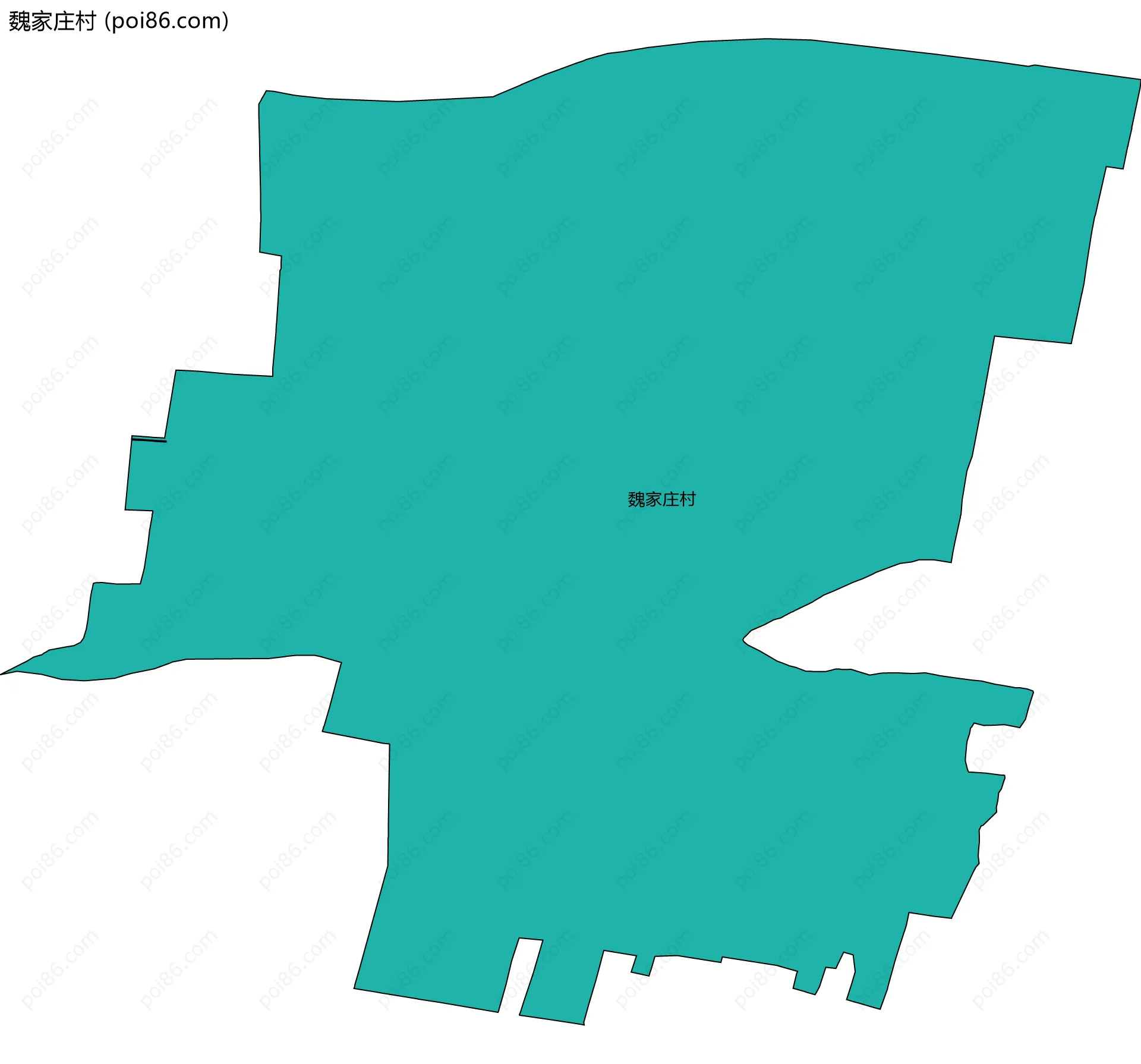 魏家庄村边界地图