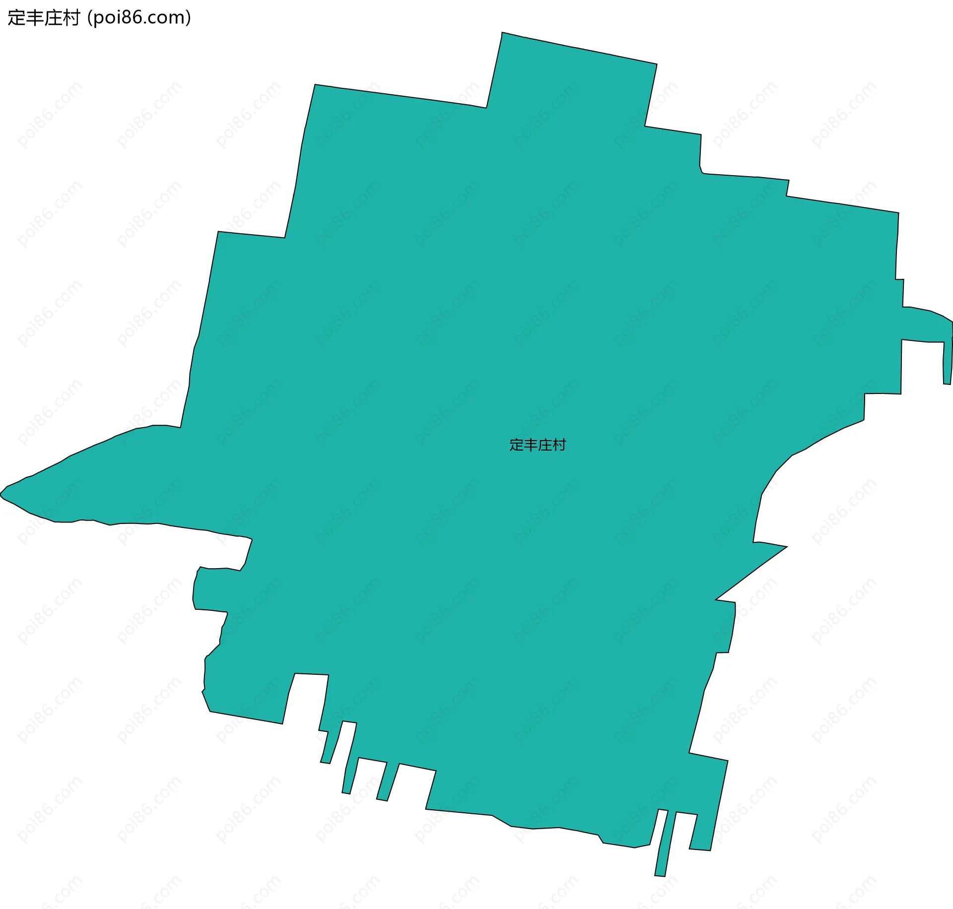 定丰庄村边界地图