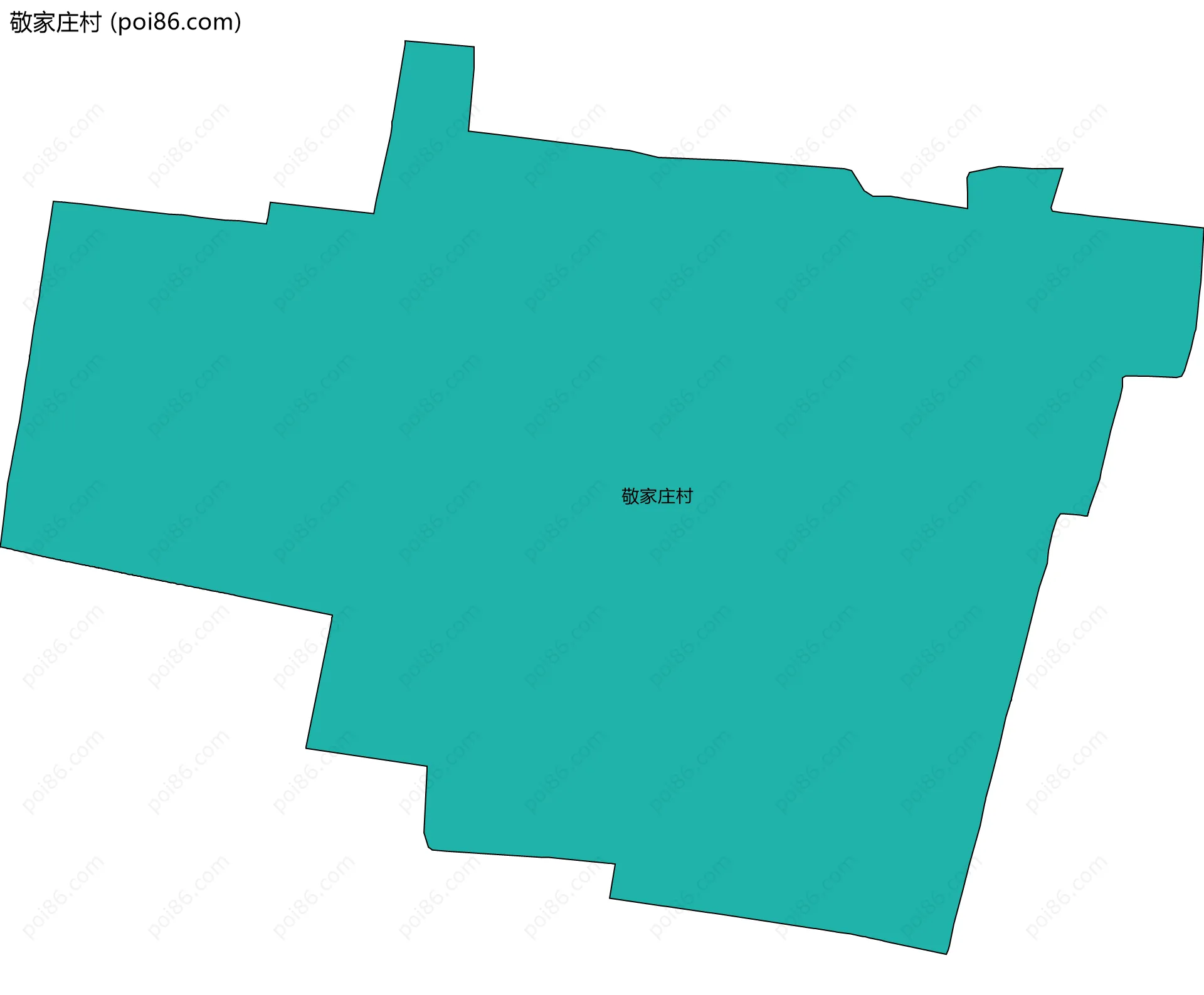 敬家庄村边界地图