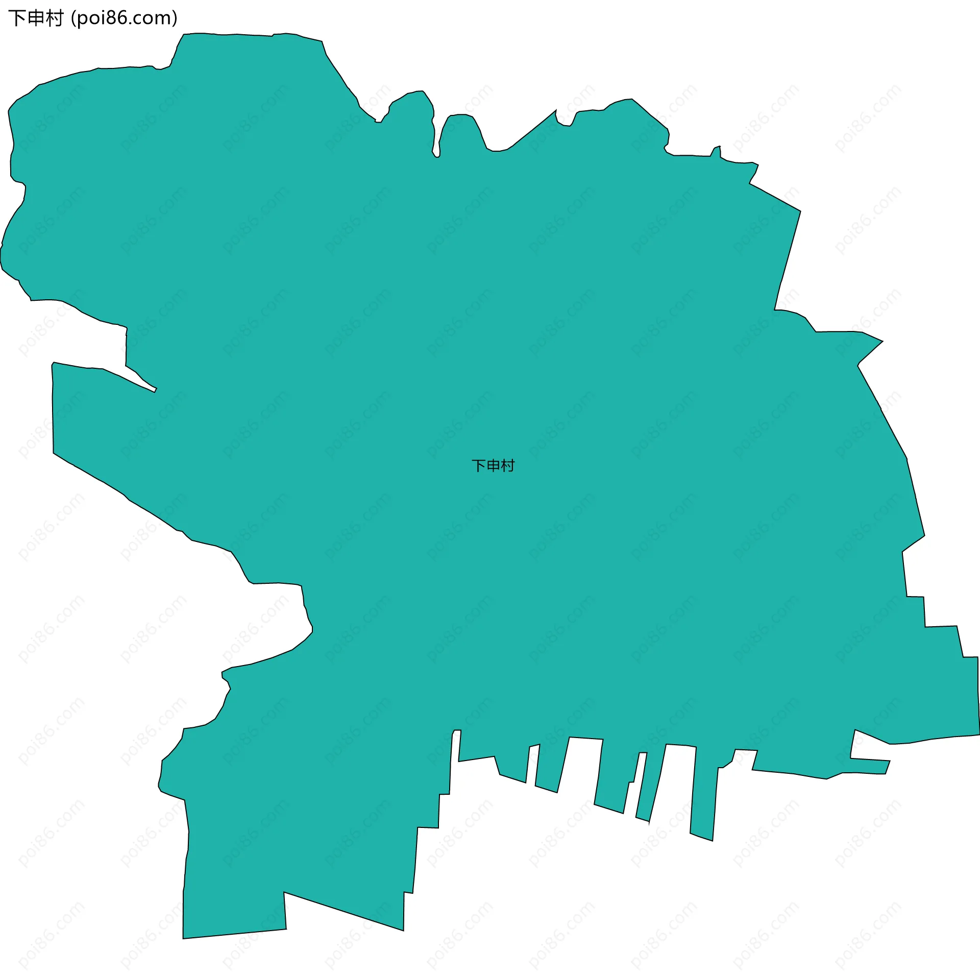 下申村边界地图
