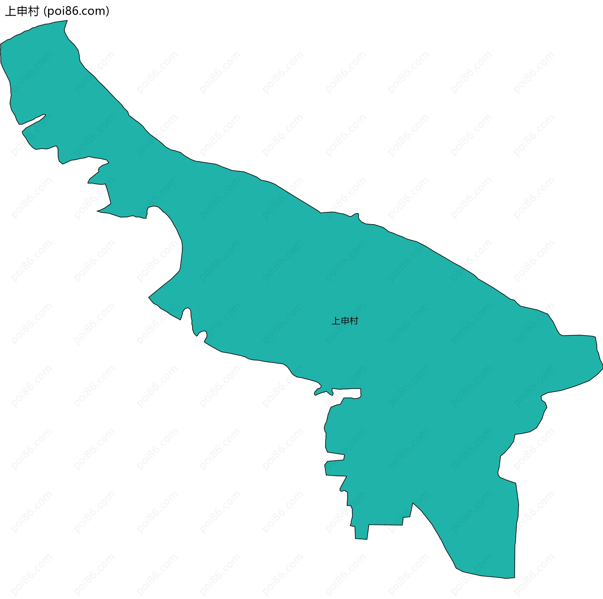 上申村边界地图